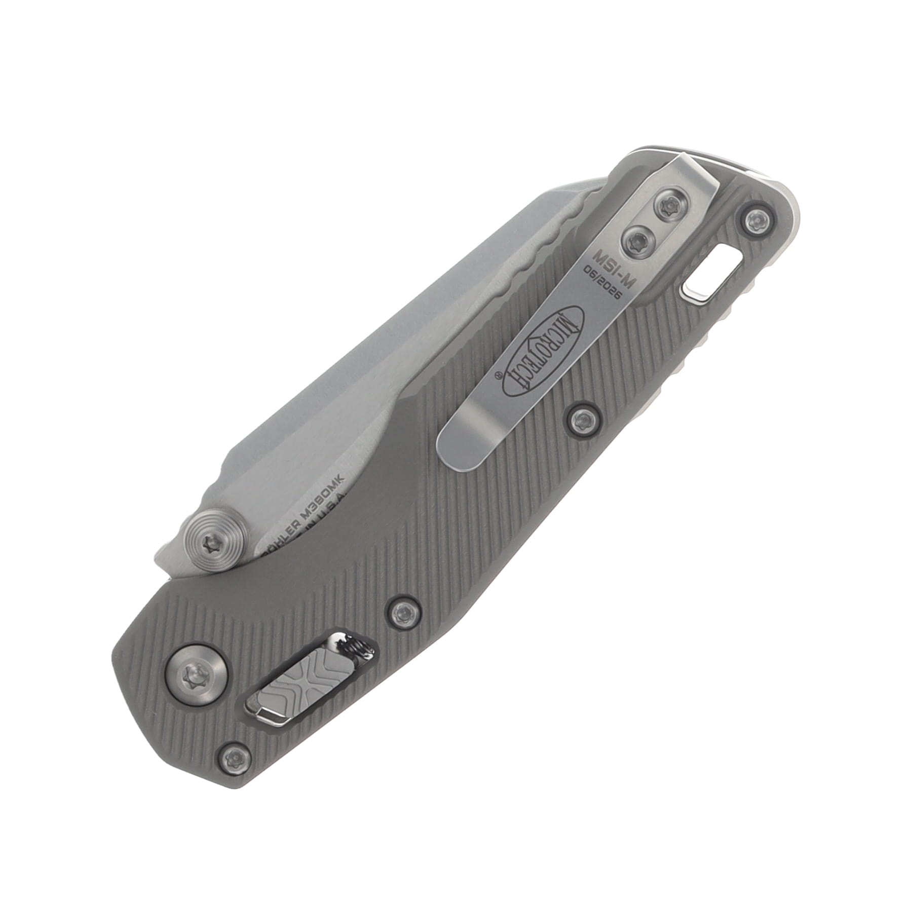 Microtech MSI Mini RAM-LOK Folder SW Standard Fluted Aluminum Natural Clear MT210M10FLNC View 6