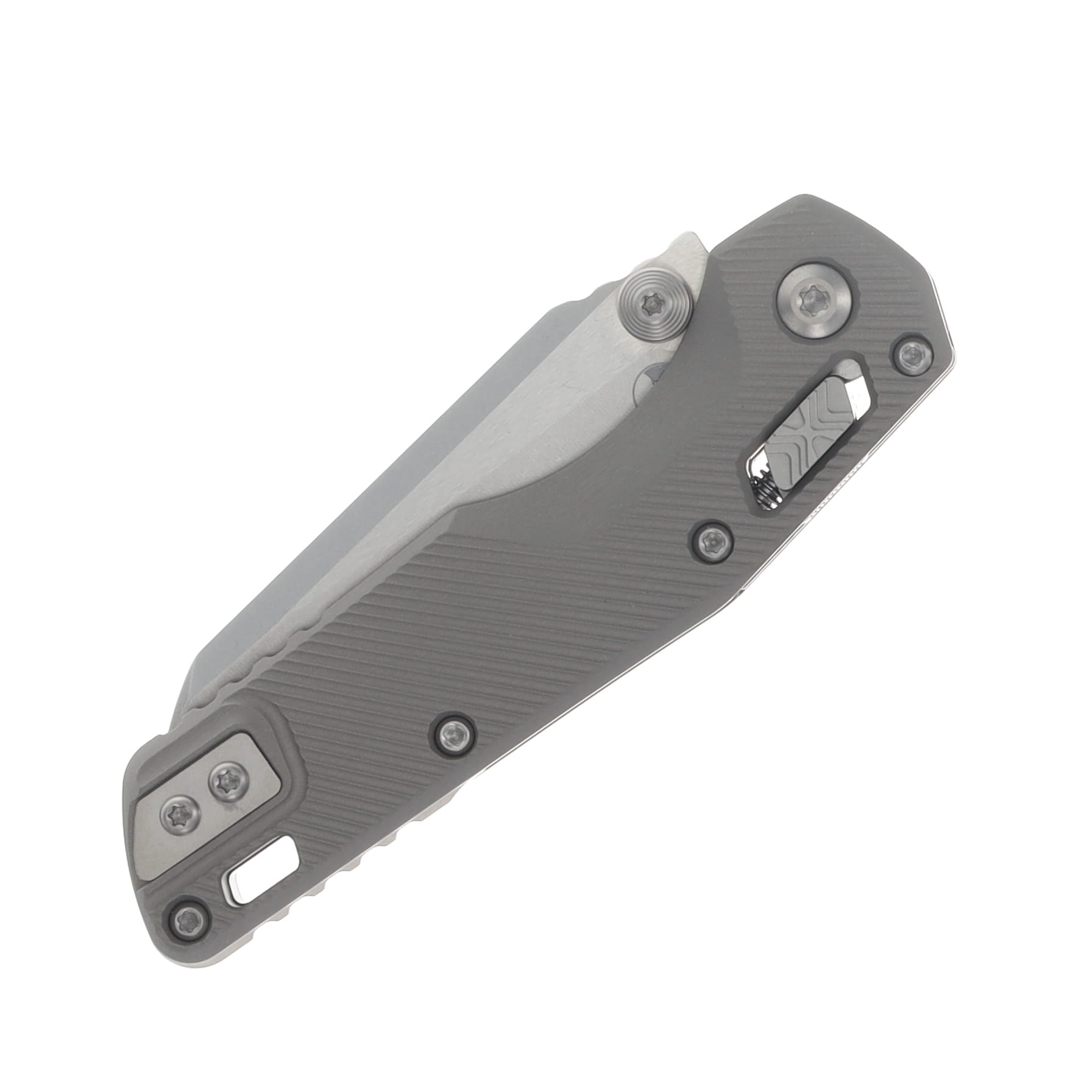 Microtech MSI Mini RAM-LOK Folder SW Standard Fluted Aluminum Natural Clear MT210M10FLNC View 5