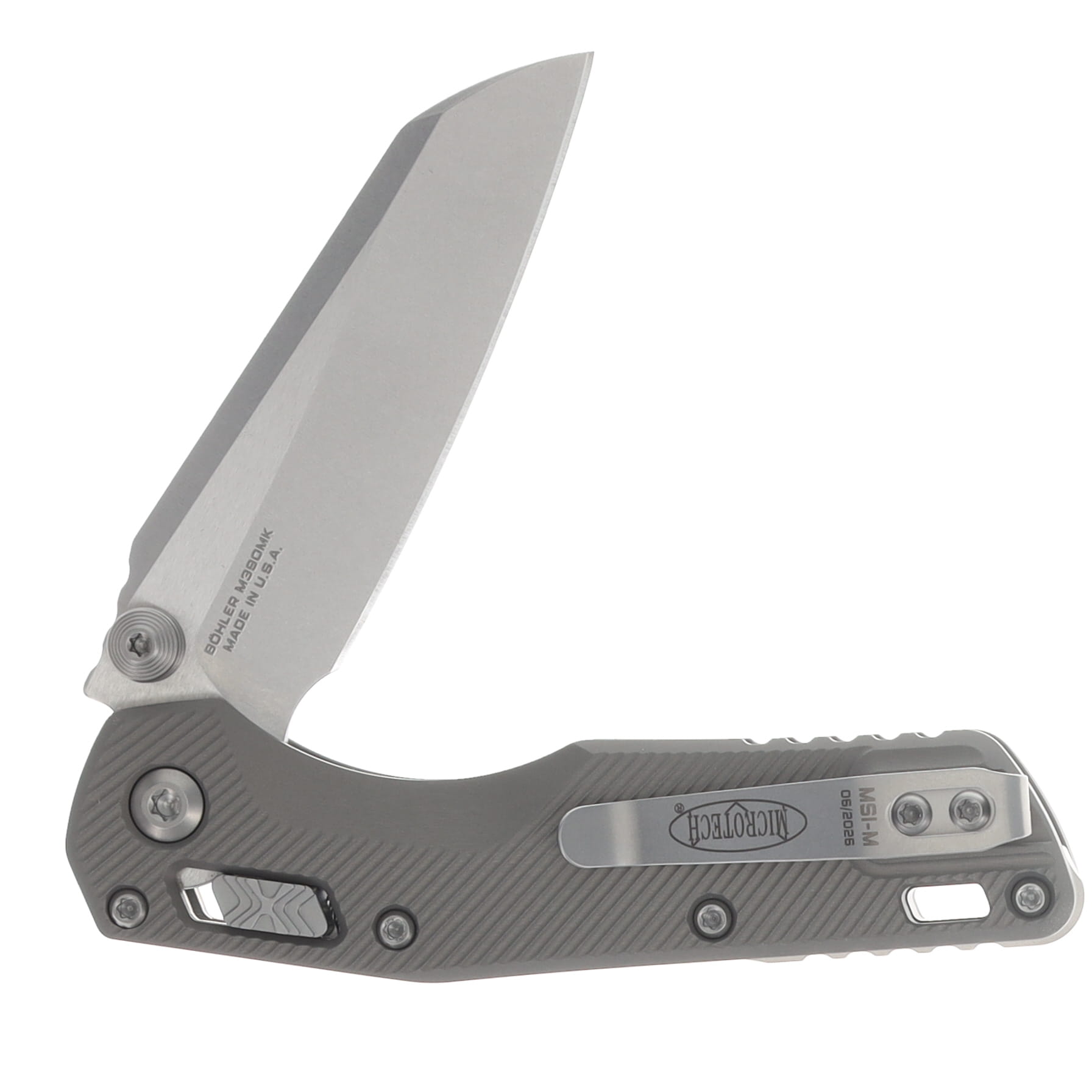 Microtech MSI Mini RAM-LOK Folder SW Standard Fluted Aluminum Natural Clear MT210M10FLNC View 4
