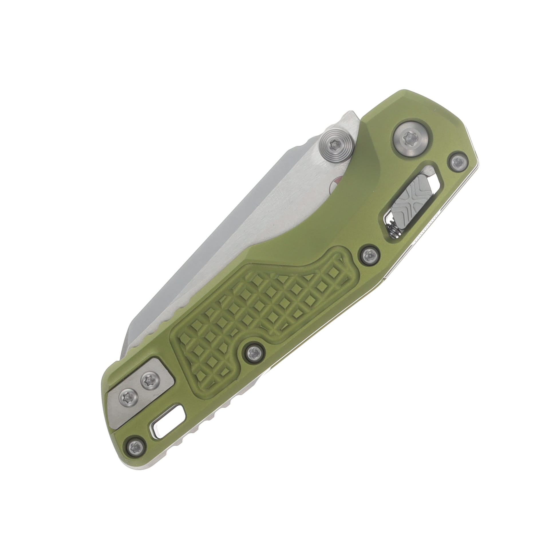 Microtech MSI Mini RAM-LOK Folder SW Full Serrate Frag Aluminum OD Green MT210M12FROD View 5