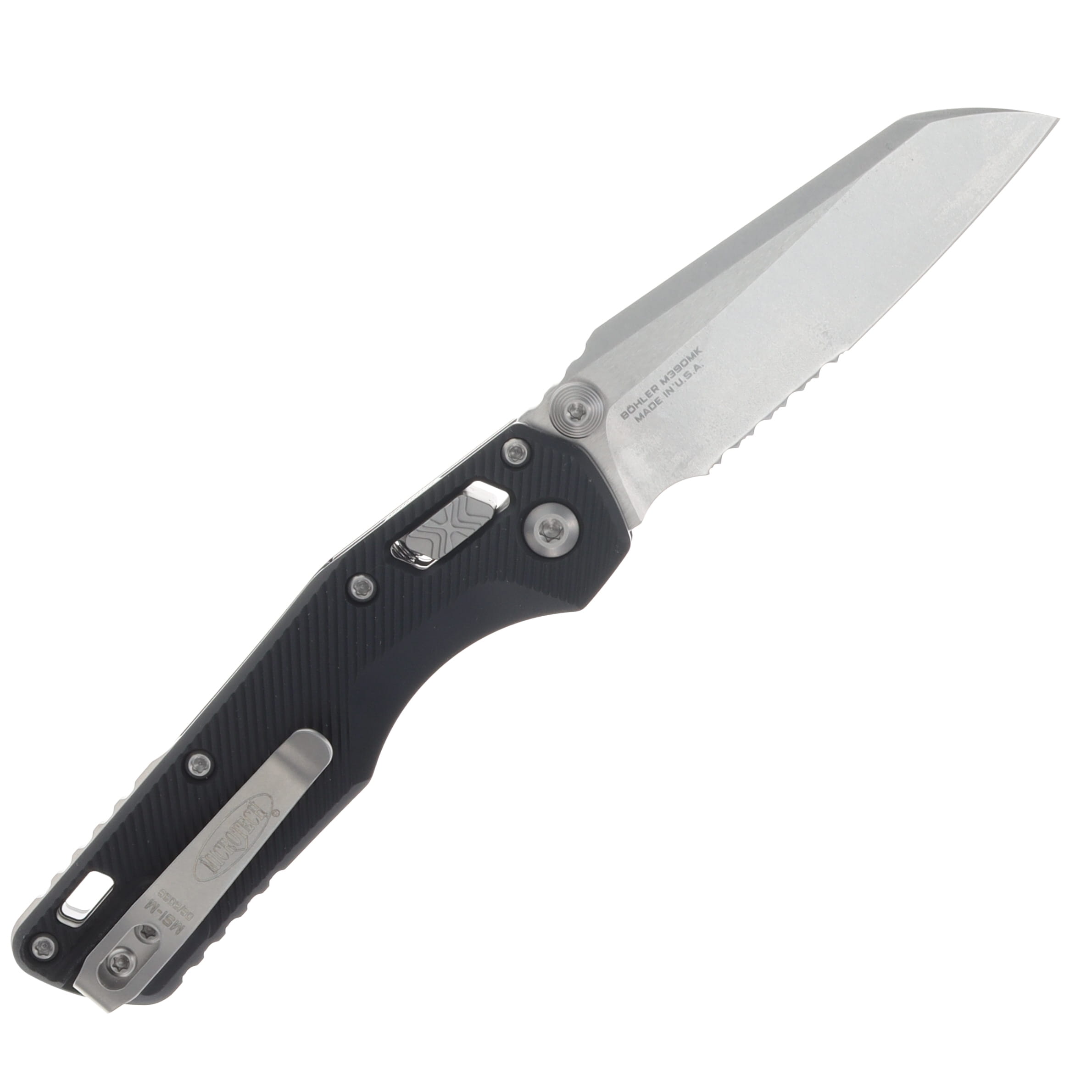 Microtech MSI Mini RAM-LOK Folder SW Part Serrate Fluted Aluminum Black MT210M11FL View 2