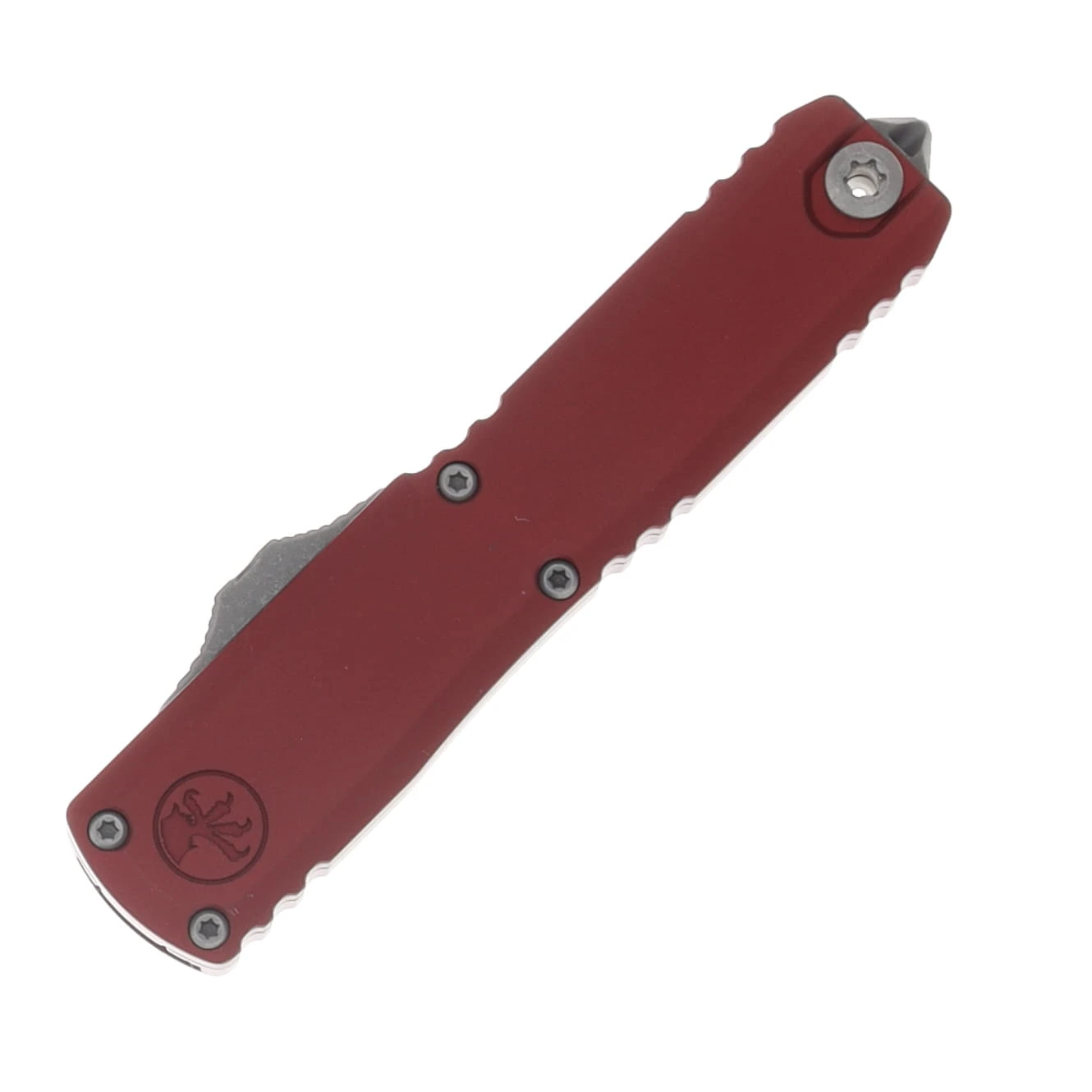 Microtech UTX-70 Gen IV OTF Auto T/E Apocalyptic Part Serrate Merlot AUMT1149411APMR View 3