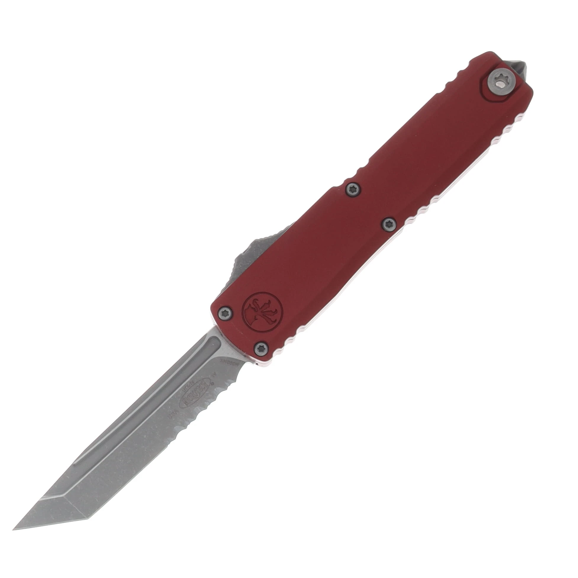 Microtech UTX-70 Gen IV OTF Auto T/E Apocalyptic Part Serrate Merlot AUMT1149411APMR View 1