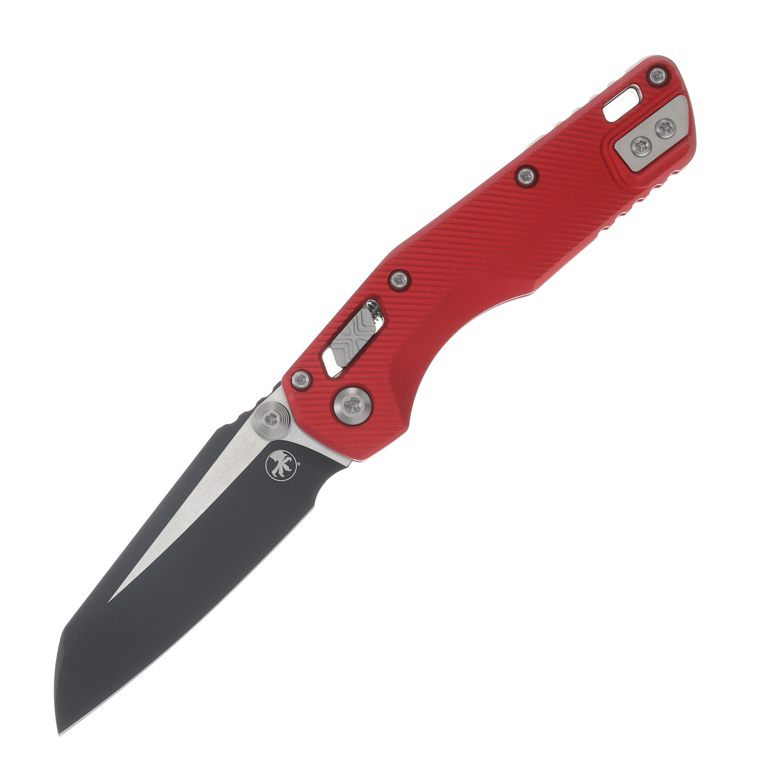 Microtech MSI Mini RAM-LOK Folder S/E Black Standard Fluted Aluminum Red MT210M1FLRD View 1