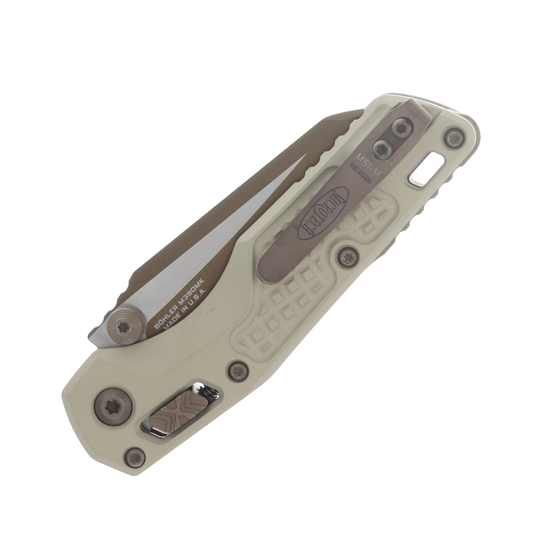 Microtech MSI Mini RAM-LOK Folder S/E Frag Champagne Gold Standard MT210M1FRCGC19Z23 View 6