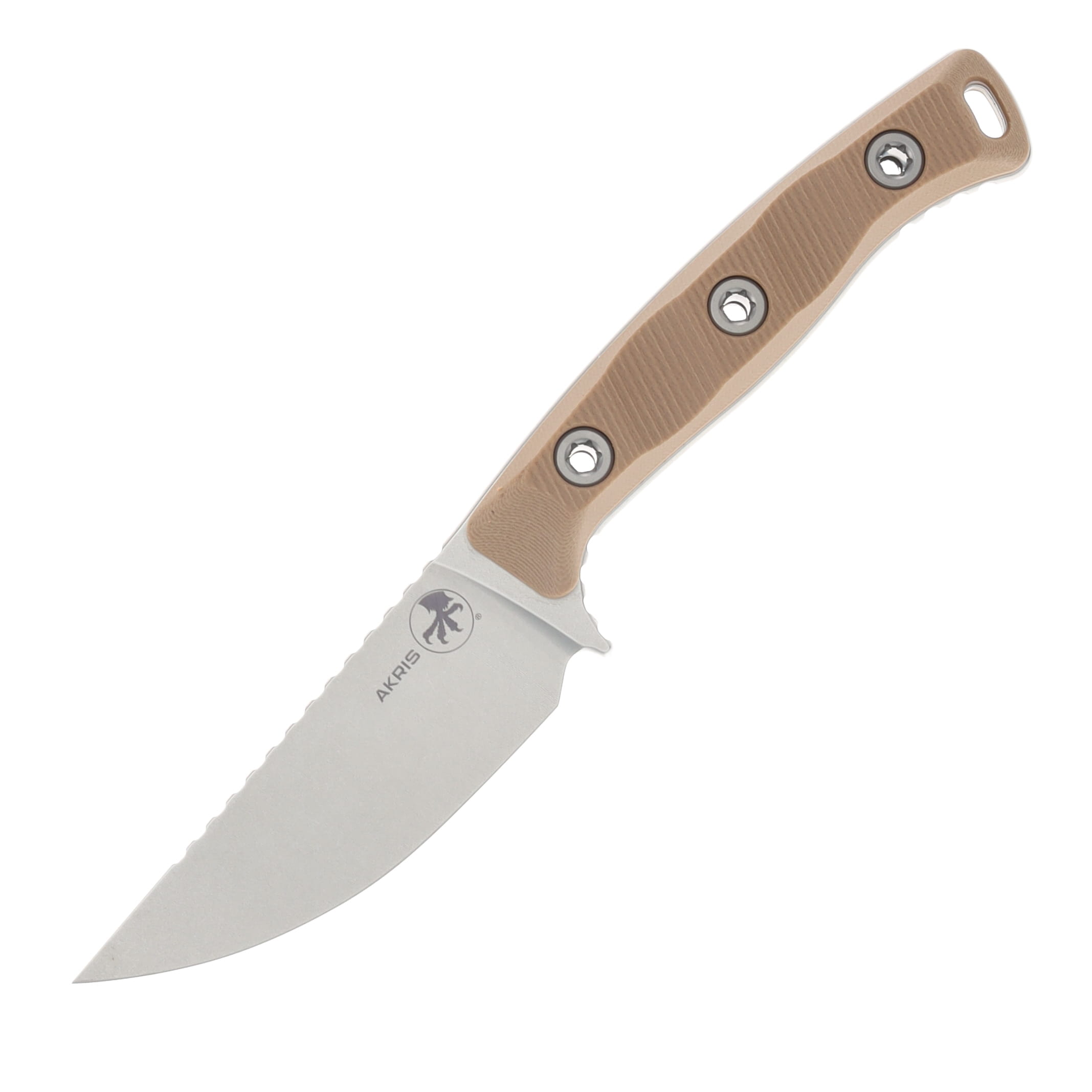 Microtech Akris Fixed Blade SW Standard G-10 Dark Earth Dark Chocolate Leather Sheath MT9510DE1 View 3