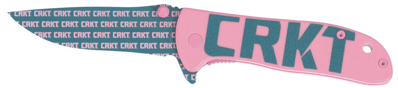 CRKT Drifter Linerlock Folding Knife Cerakote D2/Pink and Blue G-10 CR6450D2P View 1
