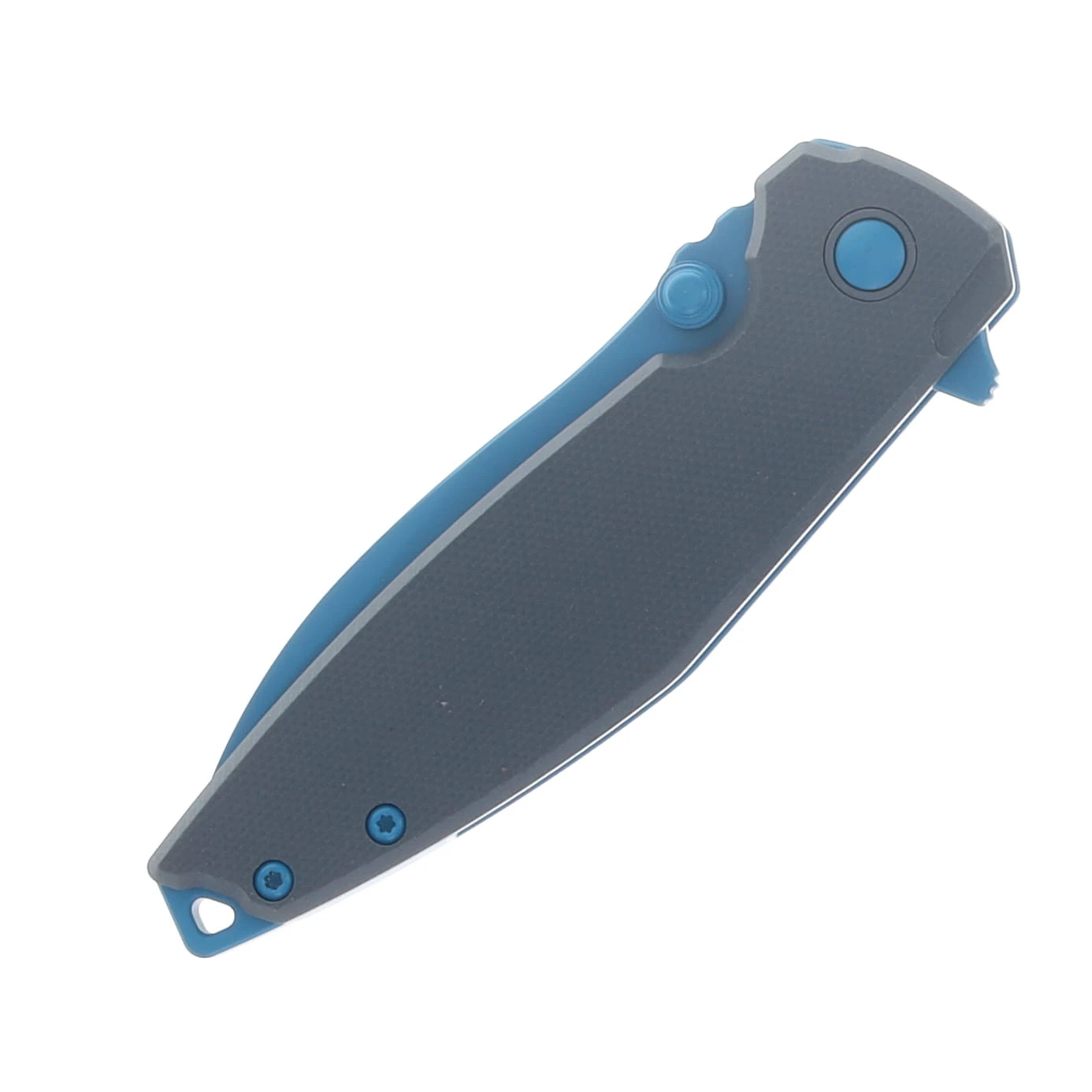CRKT Ibis Framelock Folding Knife Blue Cerakote/Blue G-10 Lucas Burnley Design CR2560BB View 5
