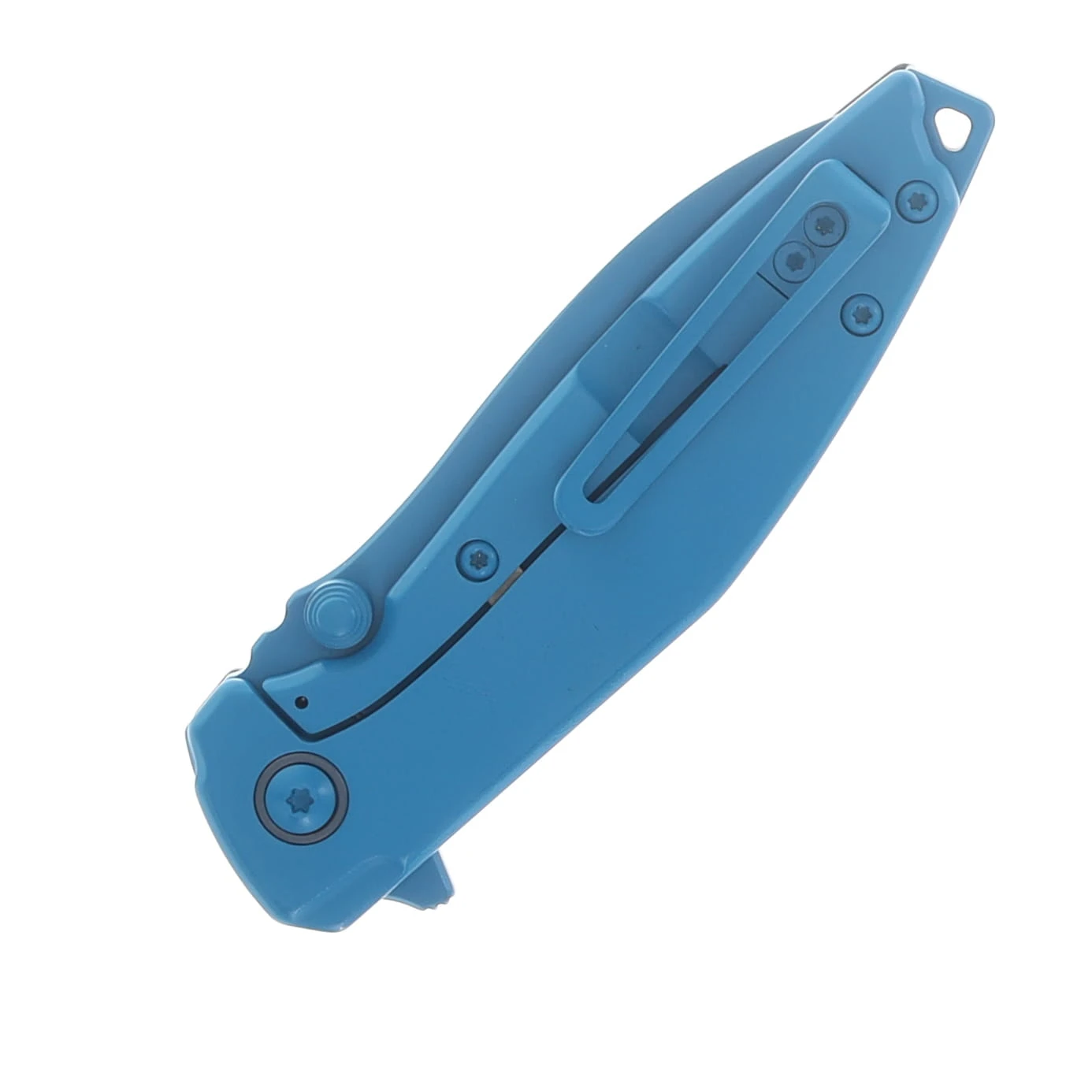 CRKT Ibis Framelock Folding Knife Blue Cerakote/Blue G-10 Lucas Burnley Design CR2560BB View 6