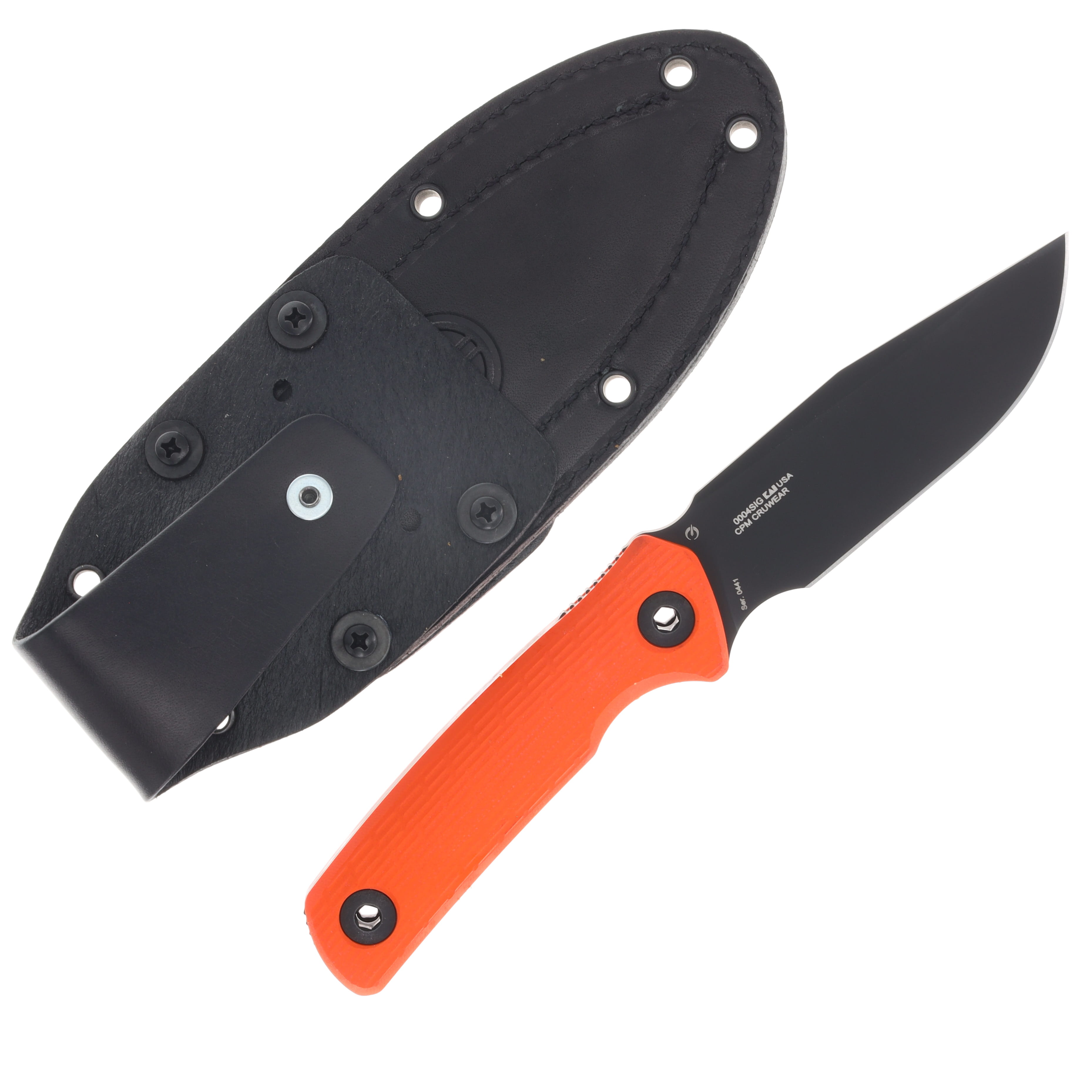 Zero Tolerance/Sig Sauer Fixed Blade Knife Black Cerakote Cru-Wear/Orange G-10 with Sig Sheath 8301398 View 2