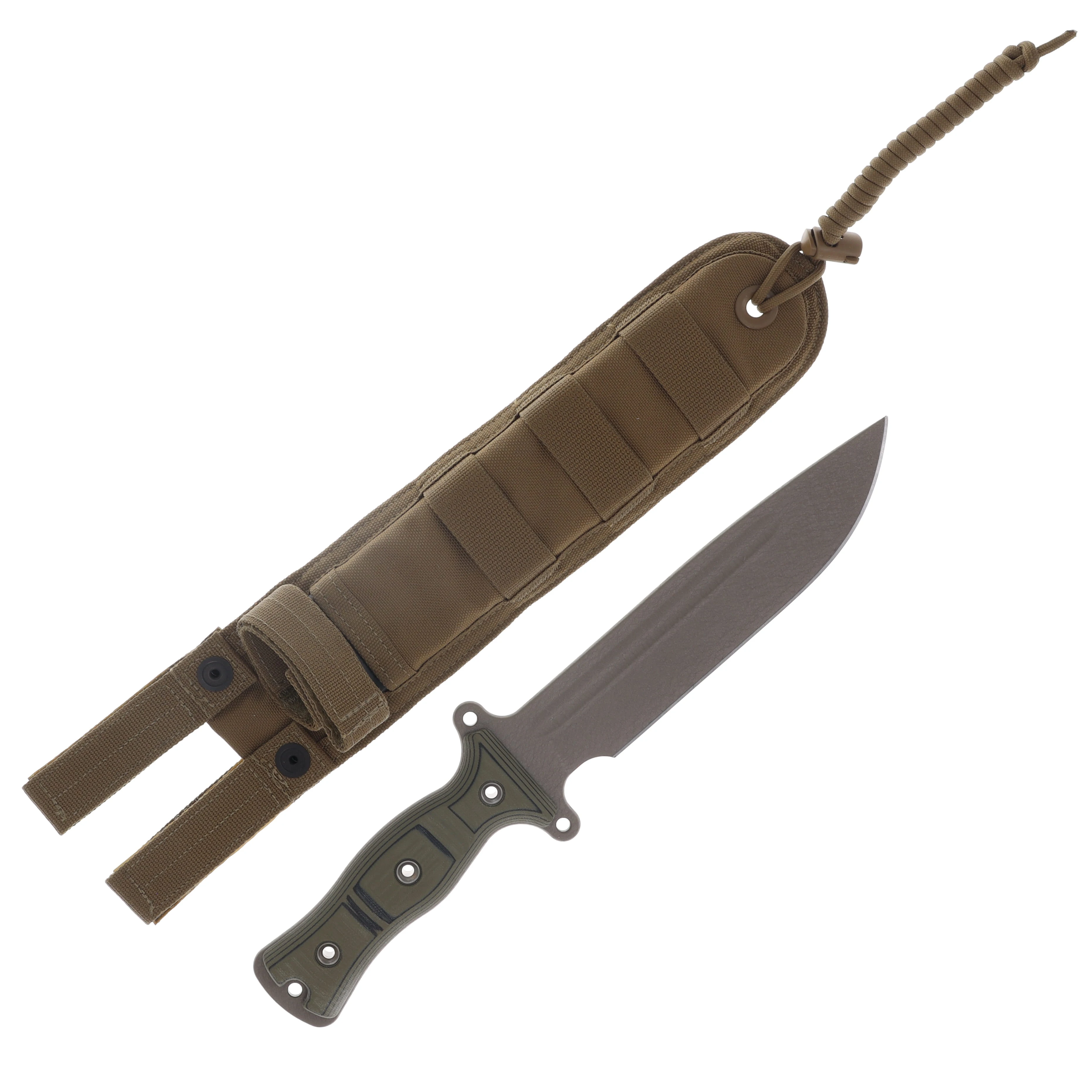 Busse Team Gemini Ultra Light Brigade Fixed Blade Desert Sage/Green & Black G-10 GEMINIDSGN View 1