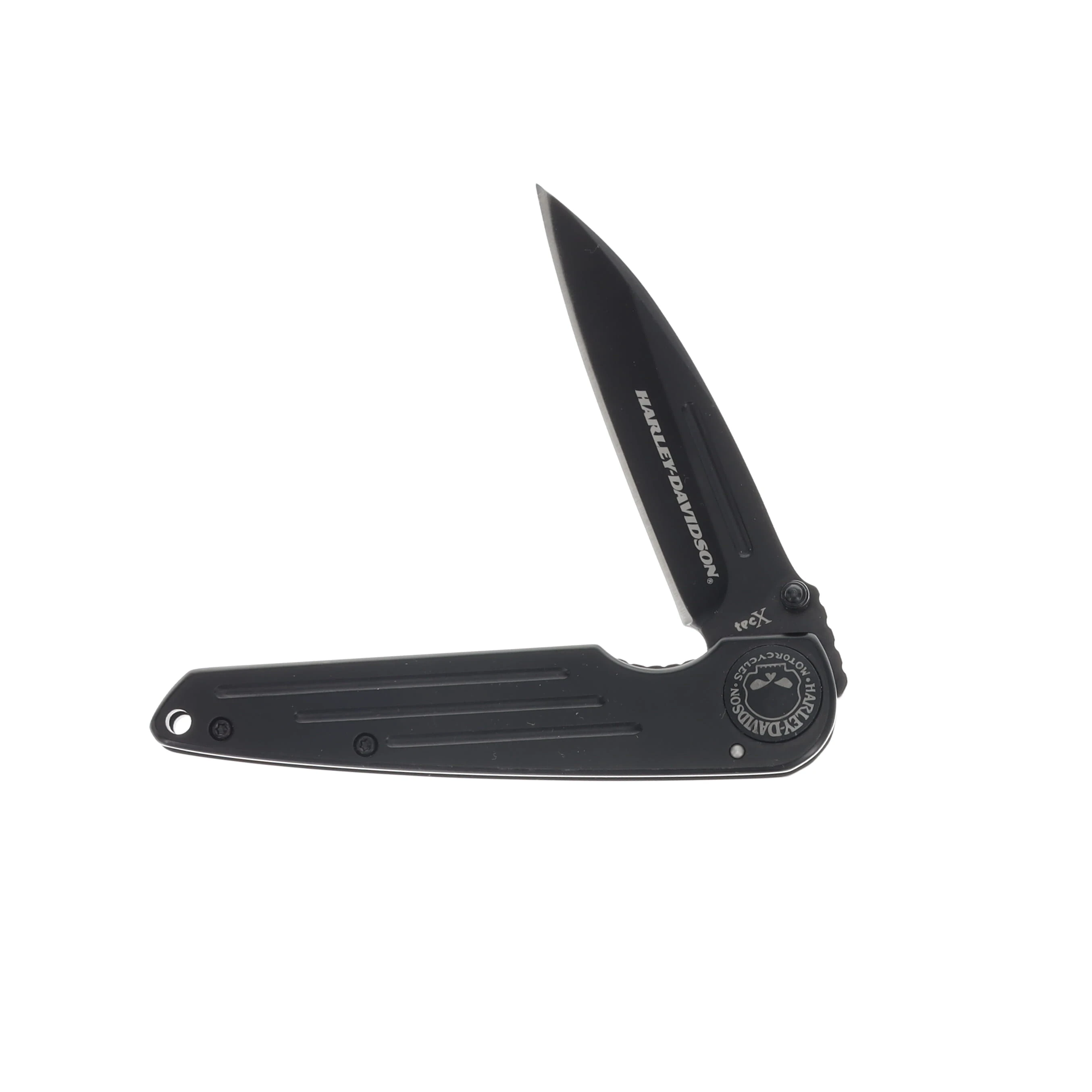 Tec-X Harley-Davidson Black Skull Linerlock Folding Knife CA52112 View 2