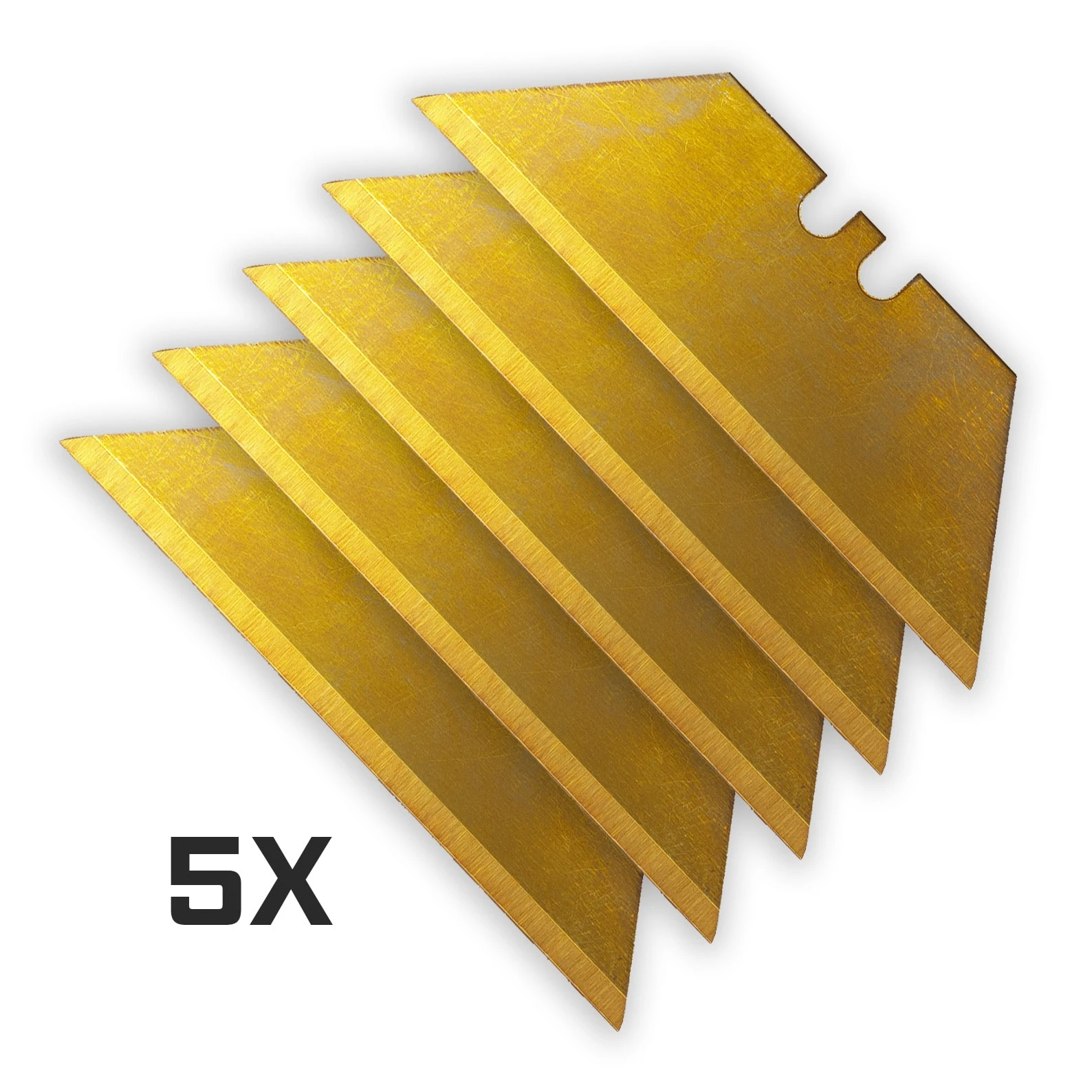 Exceed Designs Gold Series Utility Razor Blades Smooth Plain Edge 5-Pack ACC-BLD-GS-5 View 1
