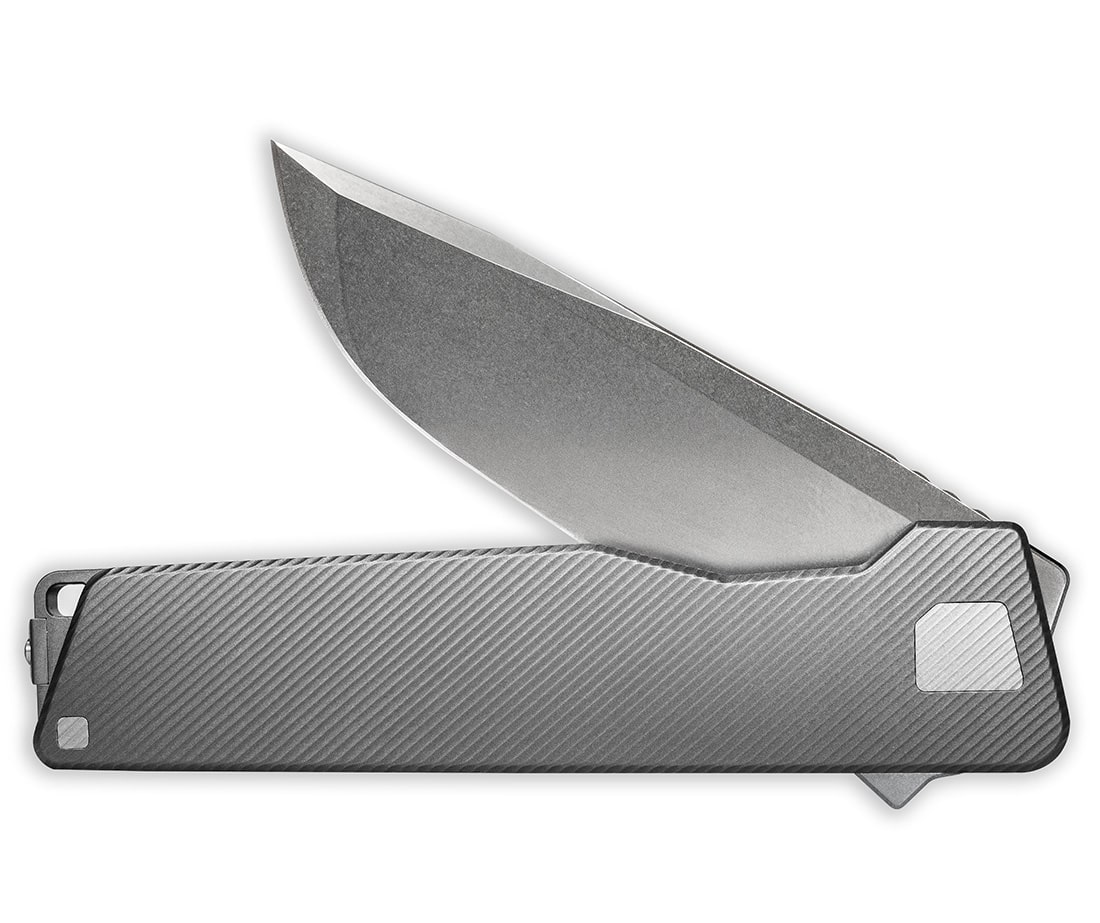 Exceed Designs AVAIR Framelock Flipper M390 SGT Micro-Slash Titanium AVR-SGT-MSL-BLA View 1