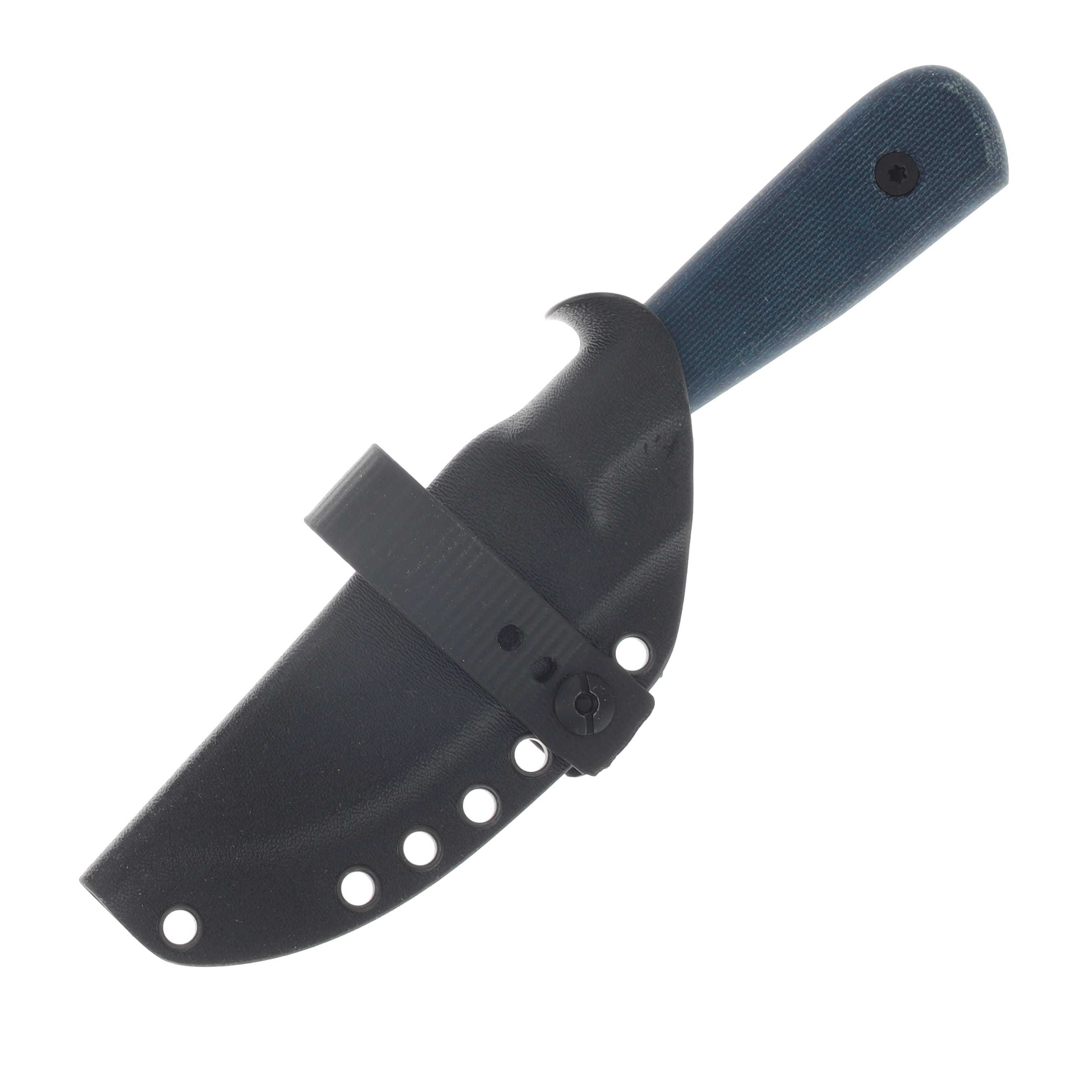 Very Good Knife Co Adventure Fixed Knife Denim Blue Micarta Handle SW AEB-L Blade VGKCADBM View 3