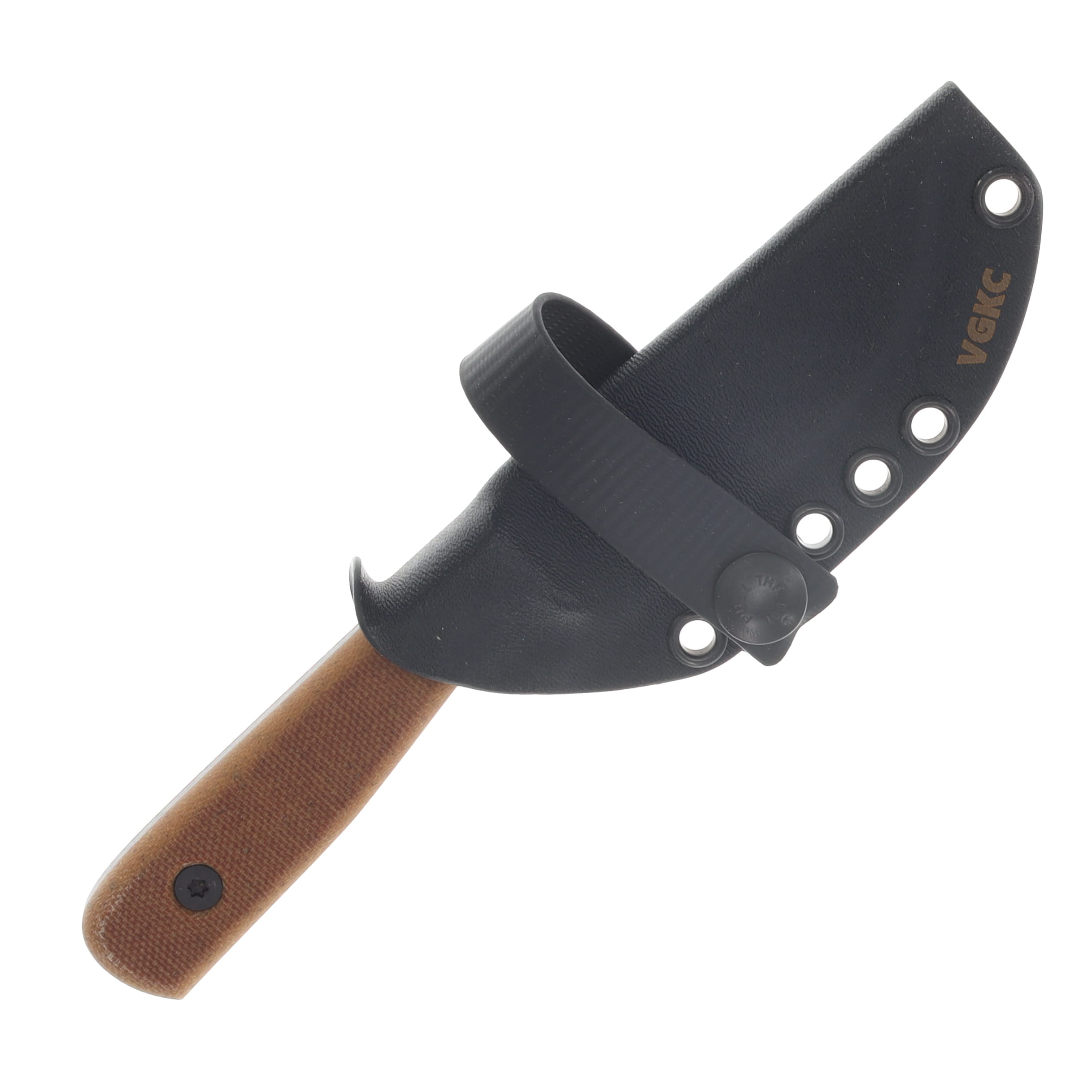 Very Good Knife Co Adventure Jr Fixed Knife Natural Micarta Handle SW AEB-L Blade VGKCAJNM View 4