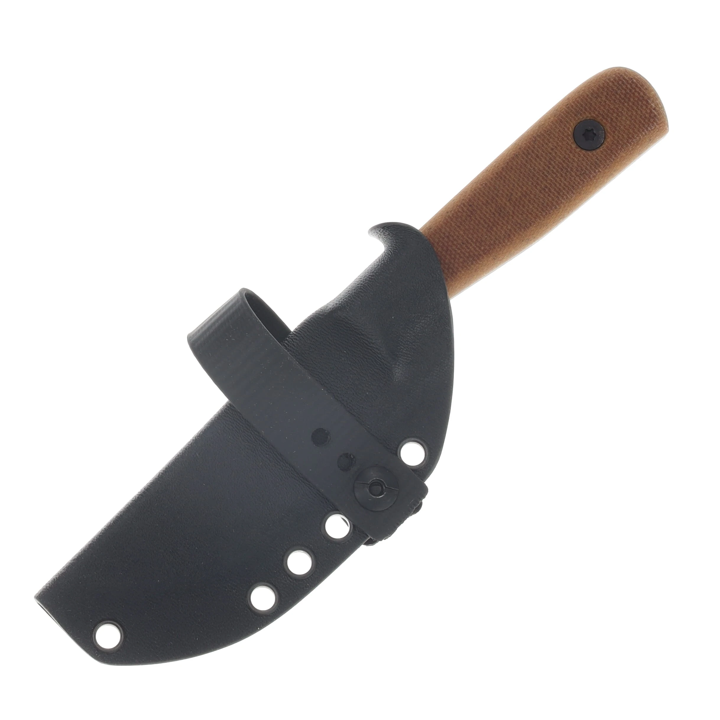 Very Good Knife Co Adventure Jr Fixed Knife Natural Micarta Handle SW AEB-L Blade VGKCAJNM View 3