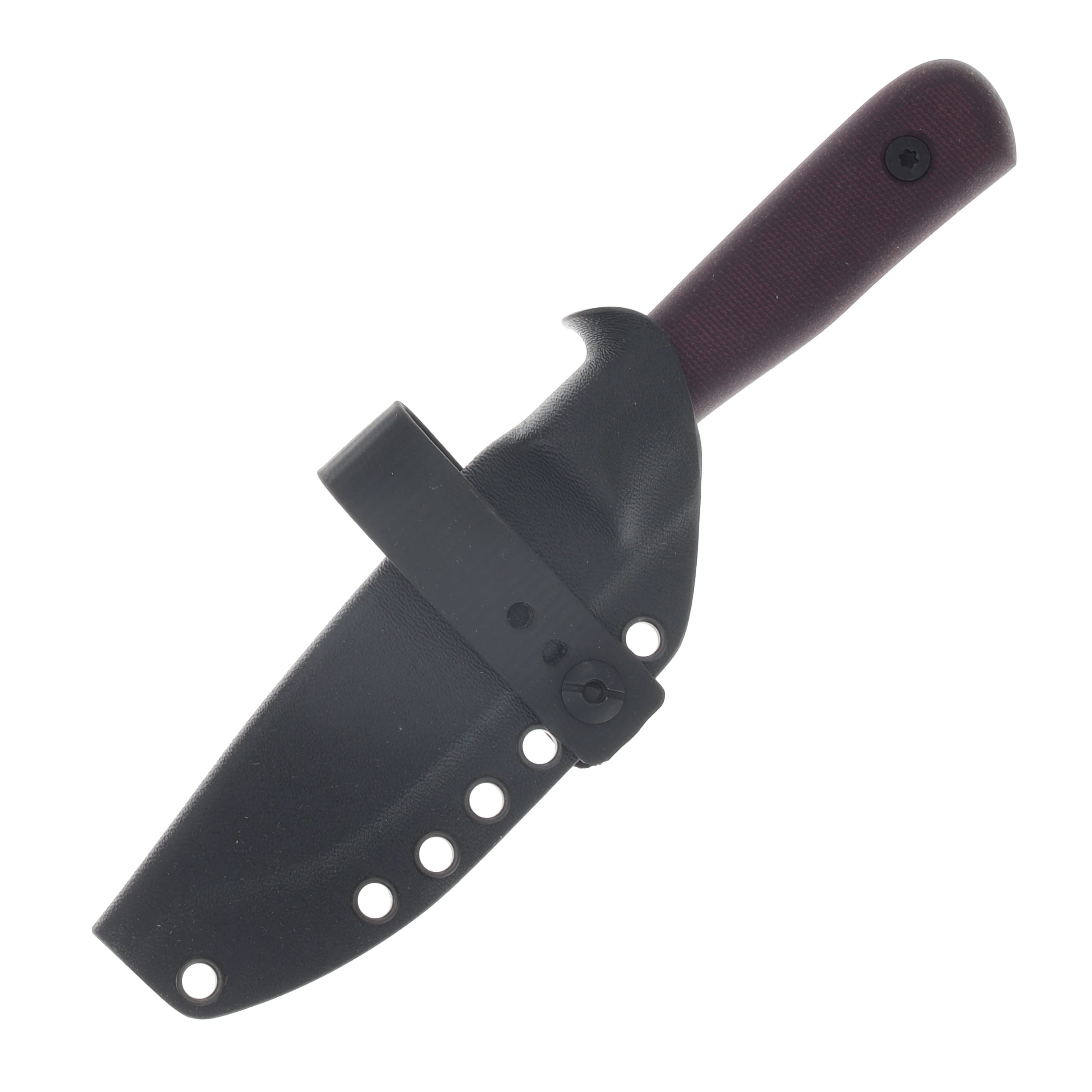 Very Good Knife Co Hornet Fixed Knife Burgundy Micarta Handle SW AEB-L Blade VGKCHBGM View 4