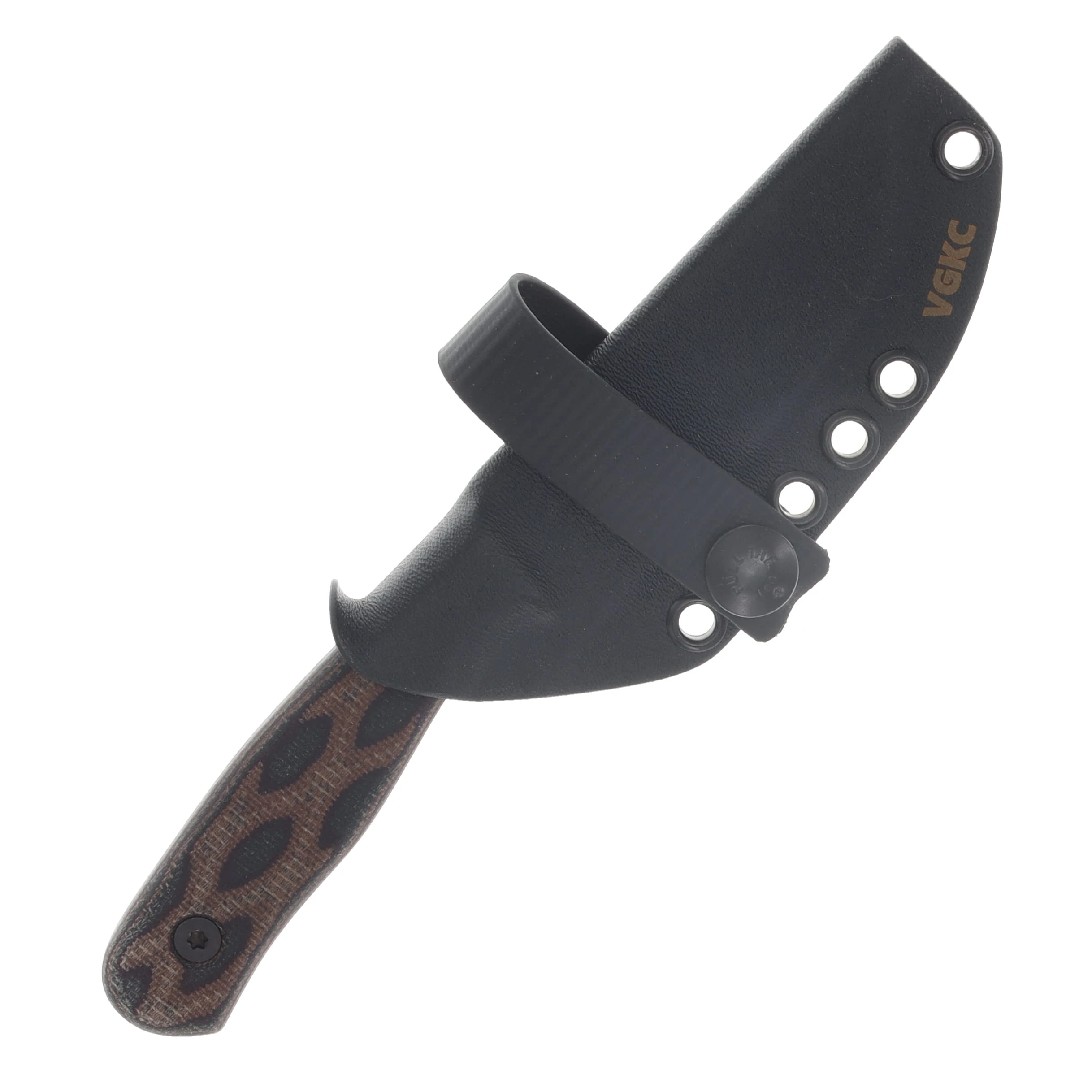 Very Good Knife Co Rev Jr Fixed Knife Python Micarta Handle SW NItro V Blade VGKCRJPM View 4