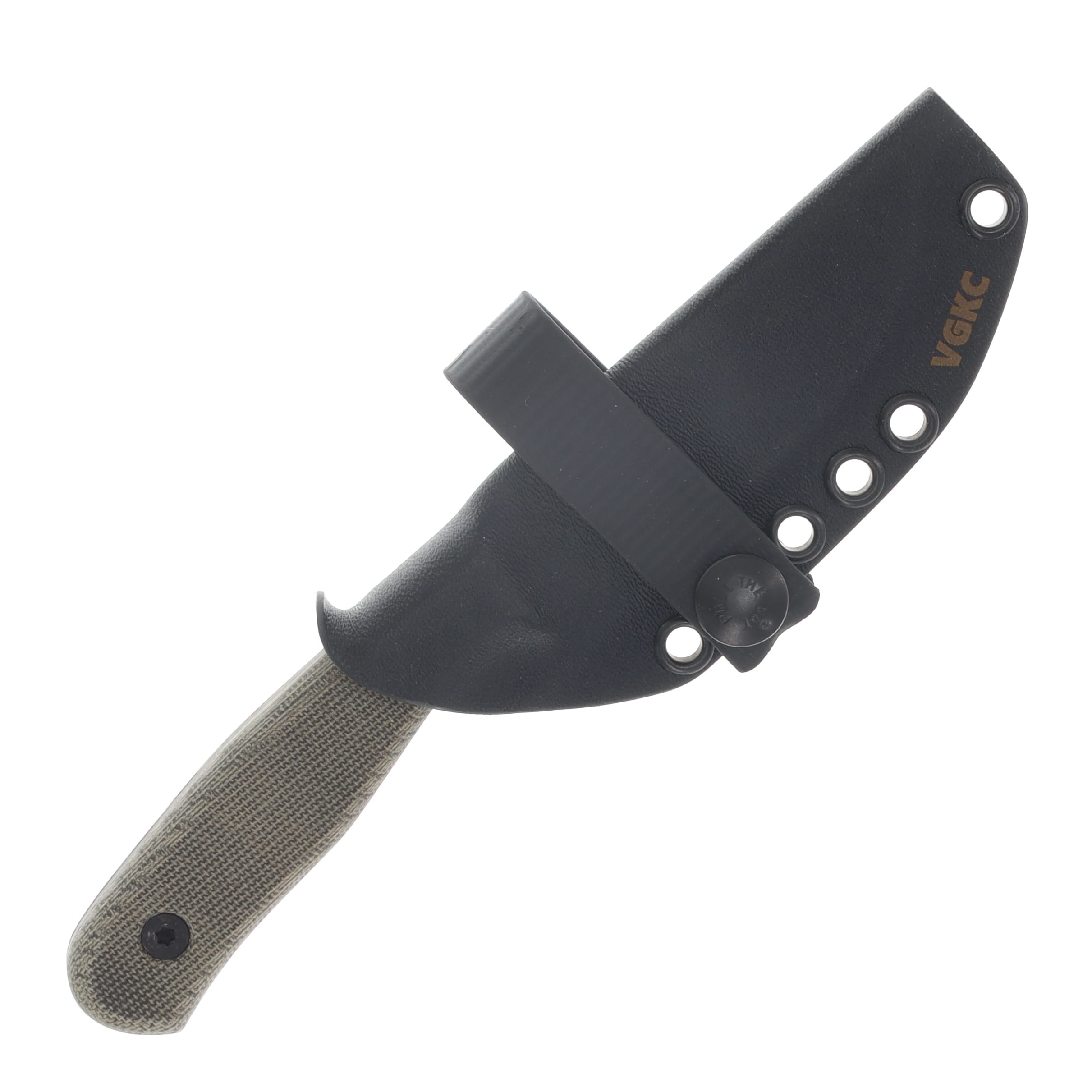 Very Good Knife Co Rev Jr Fixed Knife Green Micarta Handle SW Nitro V Blade VGKCRJGM View 4