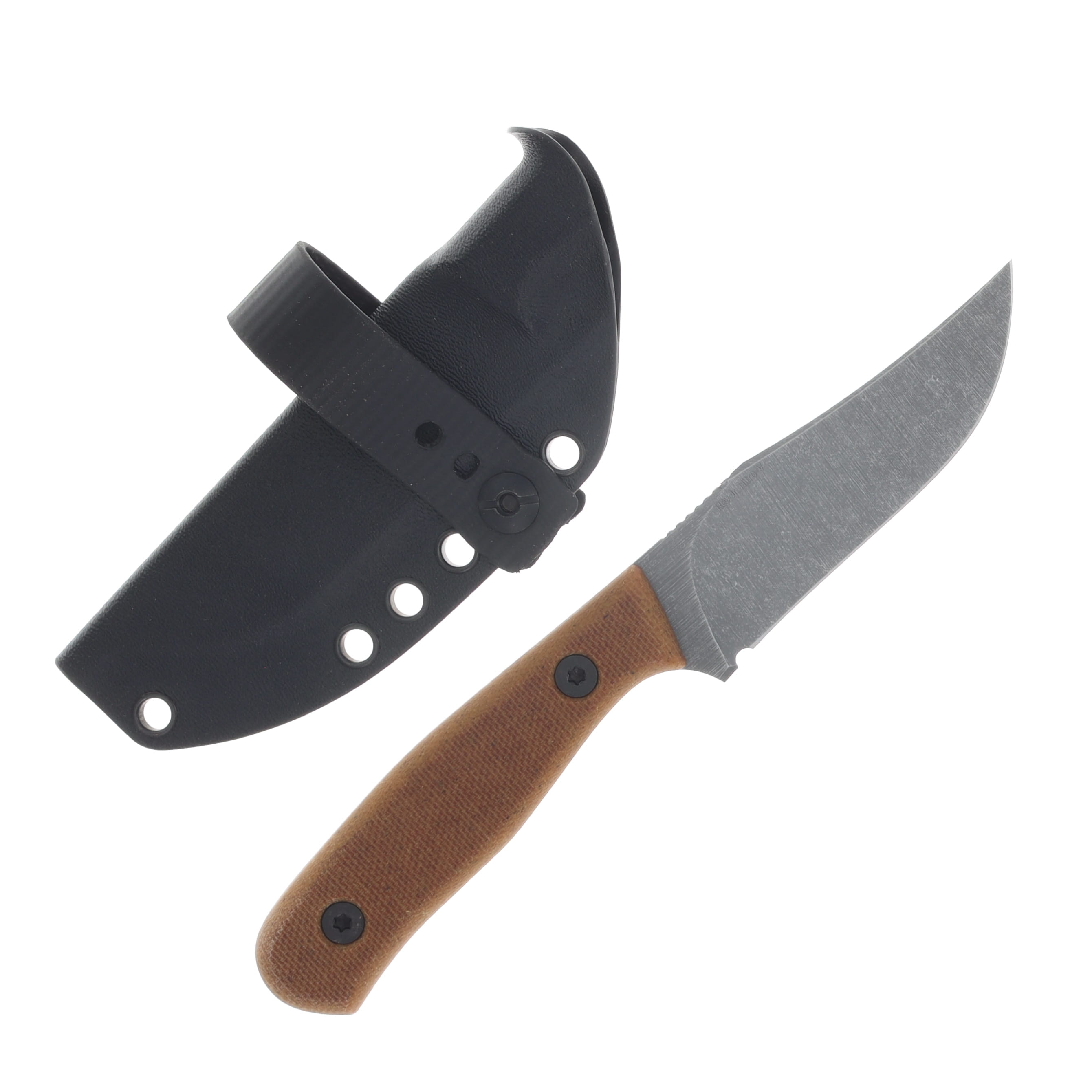 Very Good Knife Co Rev Jr Fixed Knife Natural Micarta Handle SW Nitro V Blade VGKCRJNM View 2