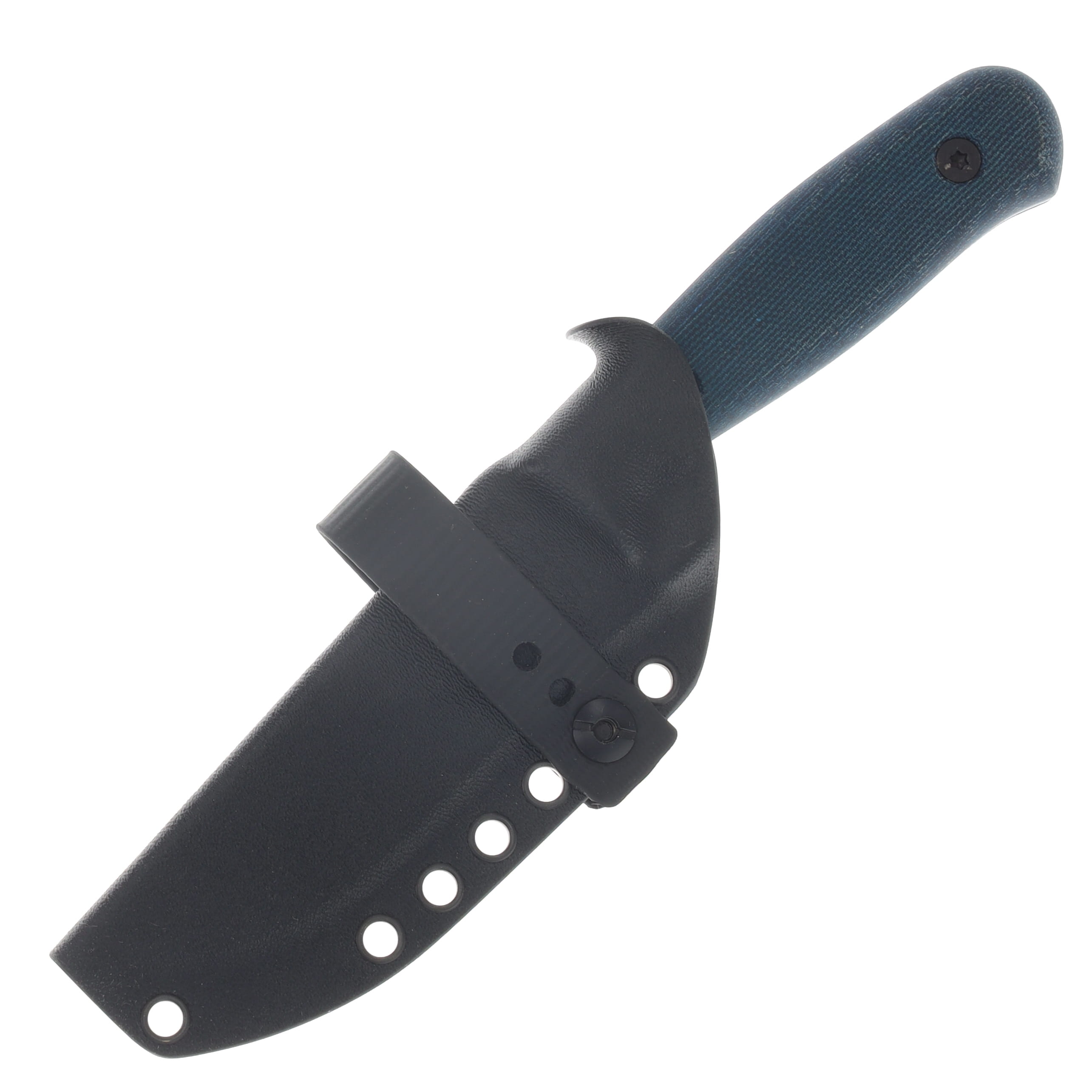 Very Good Knife Co Revelation Fixed Knife Denim Blue Micarta Handle SW AEB-L Blade VGKCRDBM View 3