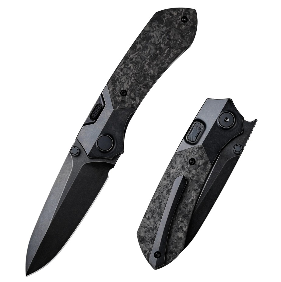 Remette RT-Meteor Folding Knife DLC M390/Black Carbon Fiber RTPT-ELD View 1