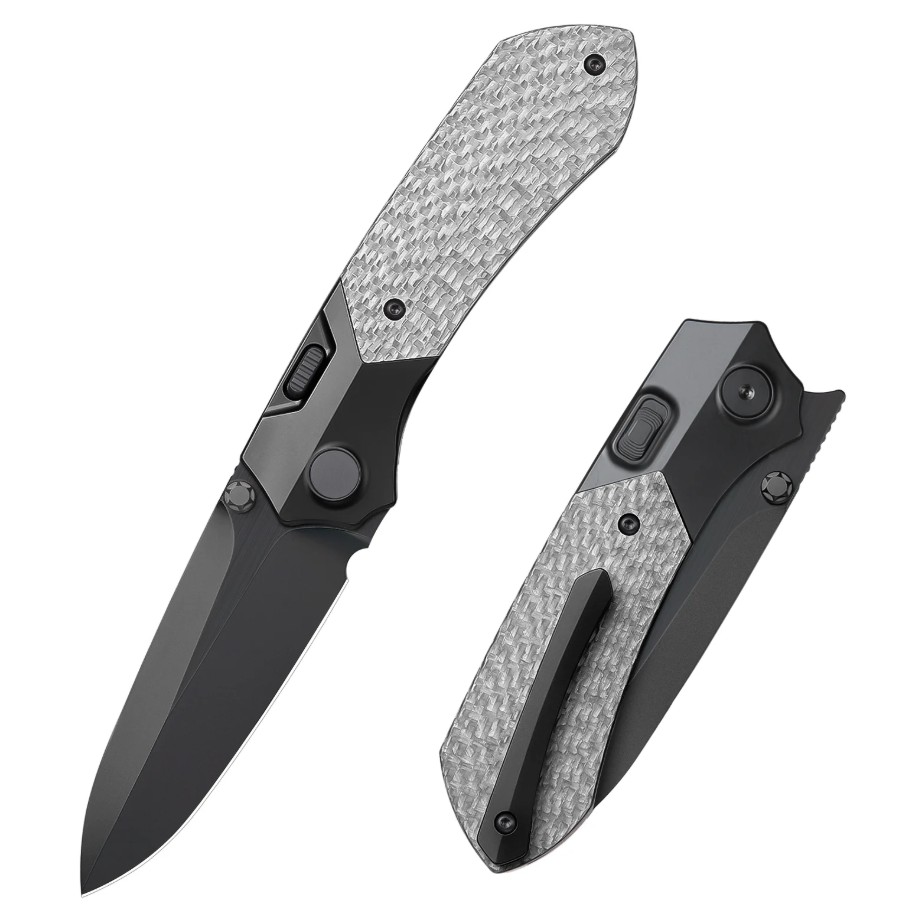 Remette RT-Meteor Folding Knife DLC M390/Silver Carbon Fiber RTPT-BDL View 1