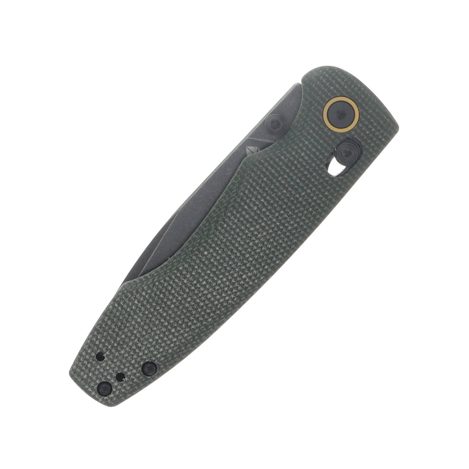 Trueline Overture Crossbar Lock Folding Knife Black Stonewash S35VN/Green Micarta TRUOV2502 View 5