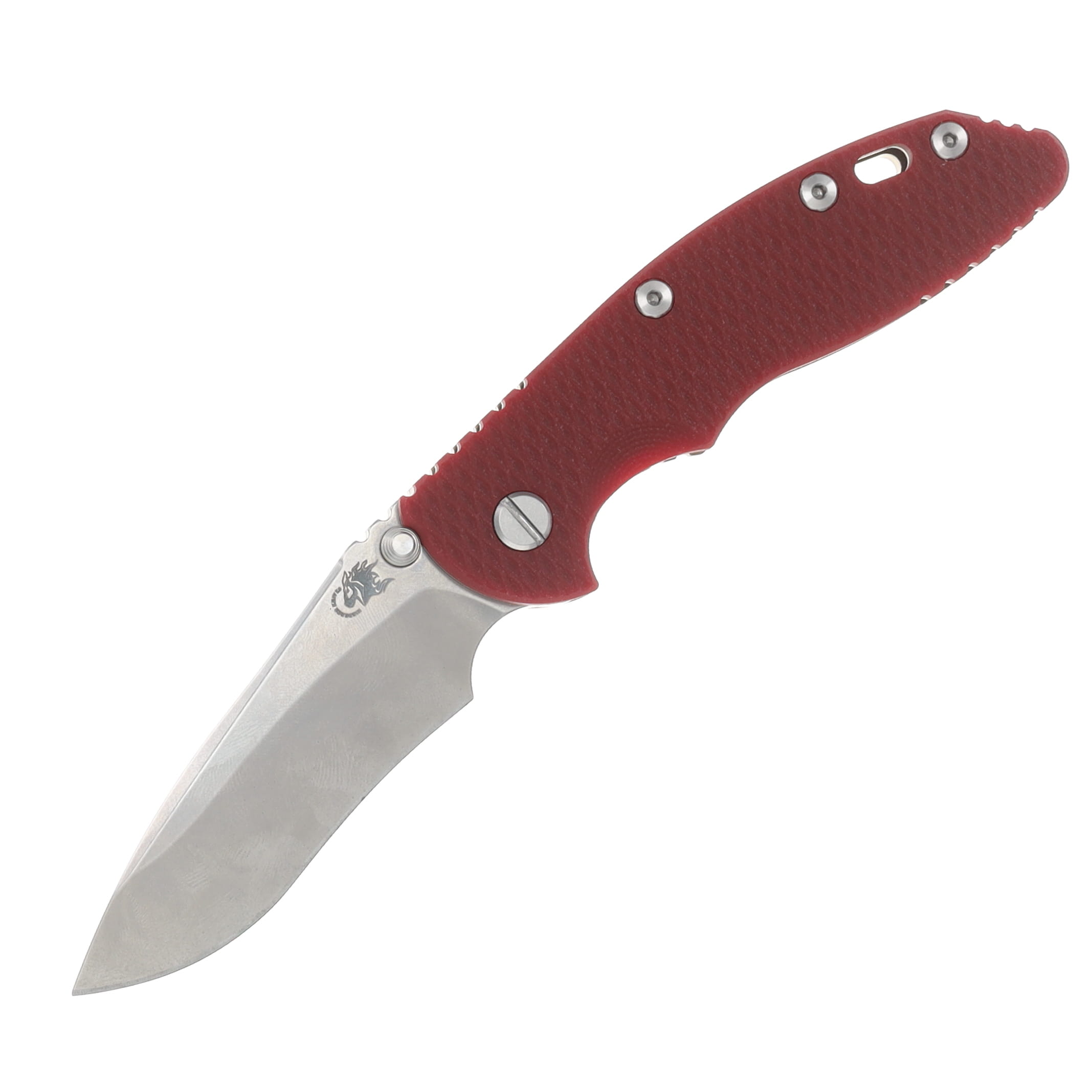 Hinderer XM-18 3.5in Folder Magnacut Recurve Non Flipper Tri-Way SW Bronze Red G-10 Handle KXM35NFRECSWBZRD View 1
