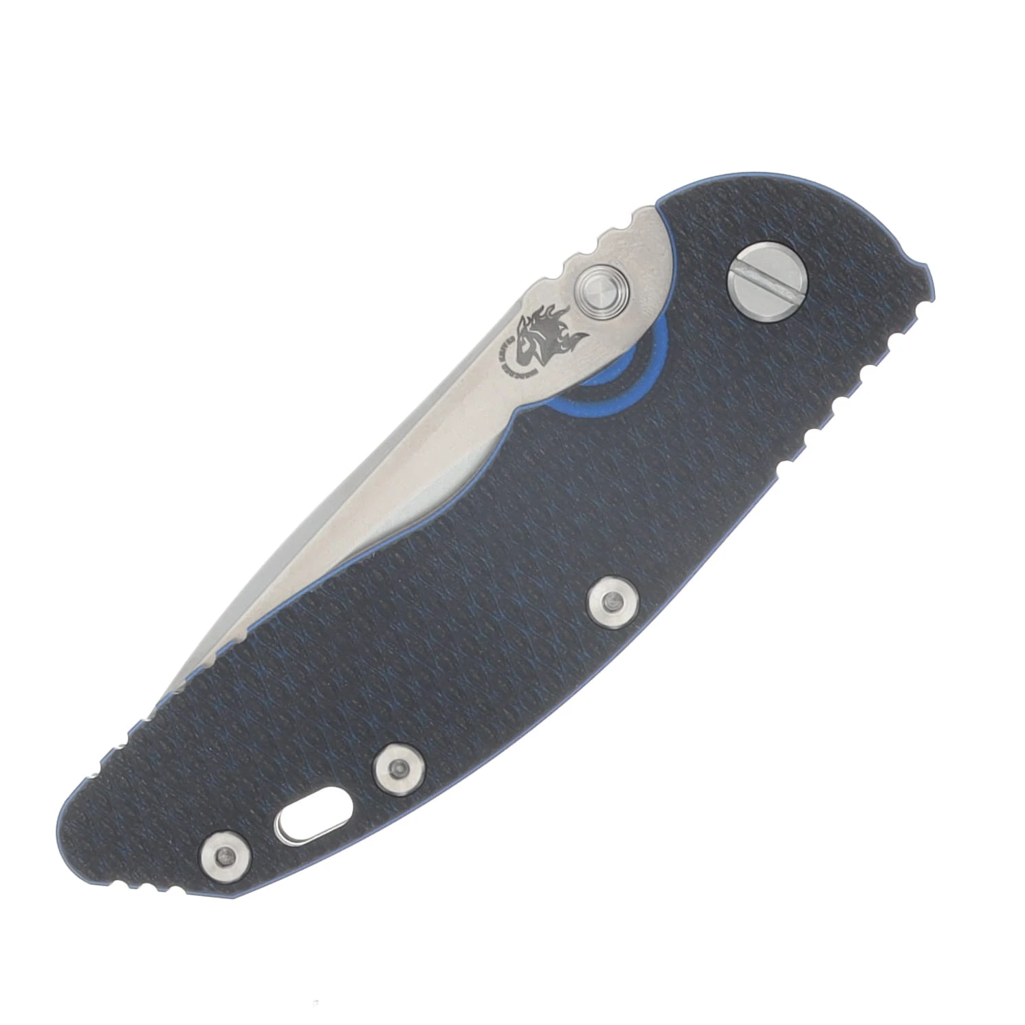 Hinderer XM-18 3.5in Magnacut Recurve Non Flipper Tri-Way Folder SW Frame Blue/Black G-10 Handle KXM35NFRECSWBLBK View 5