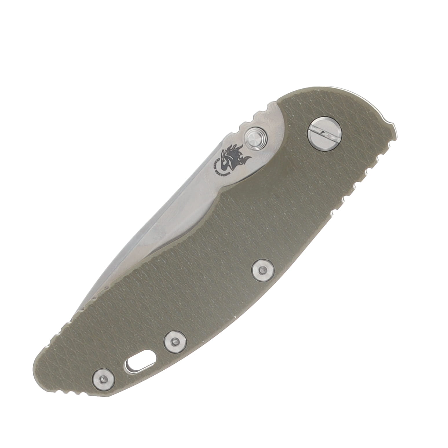 Hinderer XM-18 3.5in Magnacut Recurve Non Flipper Tri-Way Folder SW Frame OD Green Handle KXM35NFRECSWOD View 5