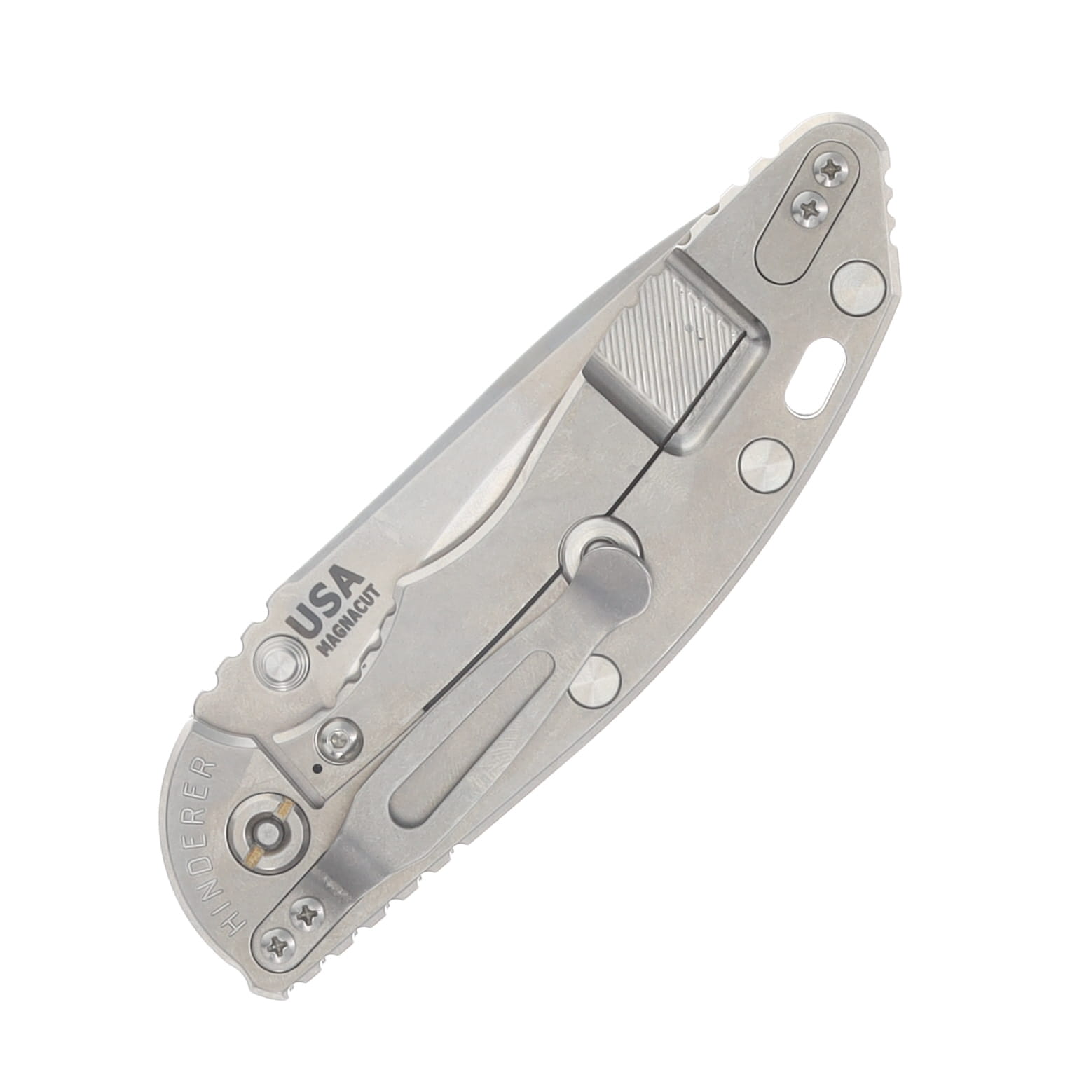 Hinderer XM-18 3.5in Magnacut Recurve Non Flipper Tri-Way Folder SW Frame OD Green Handle KXM35NFRECSWOD View 6