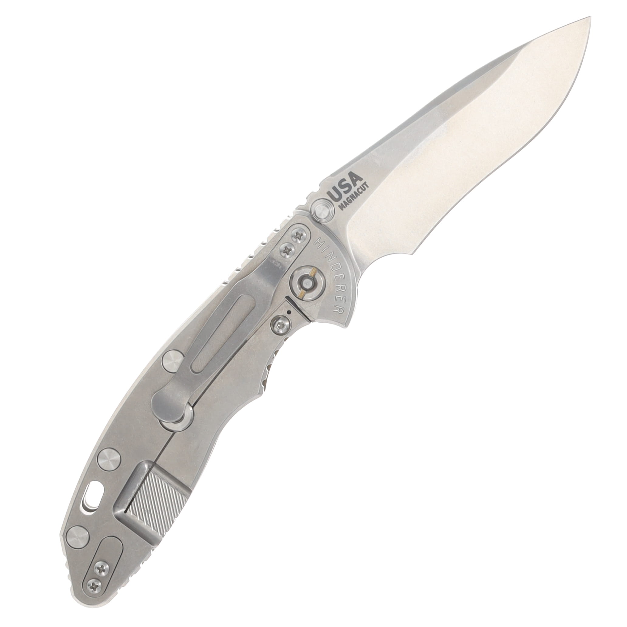 Hinderer XM-18 3.5in Magnacut Recurve Non Flipper Tri-Way Folder SW Frame OD Green Handle KXM35NFRECSWOD View 2