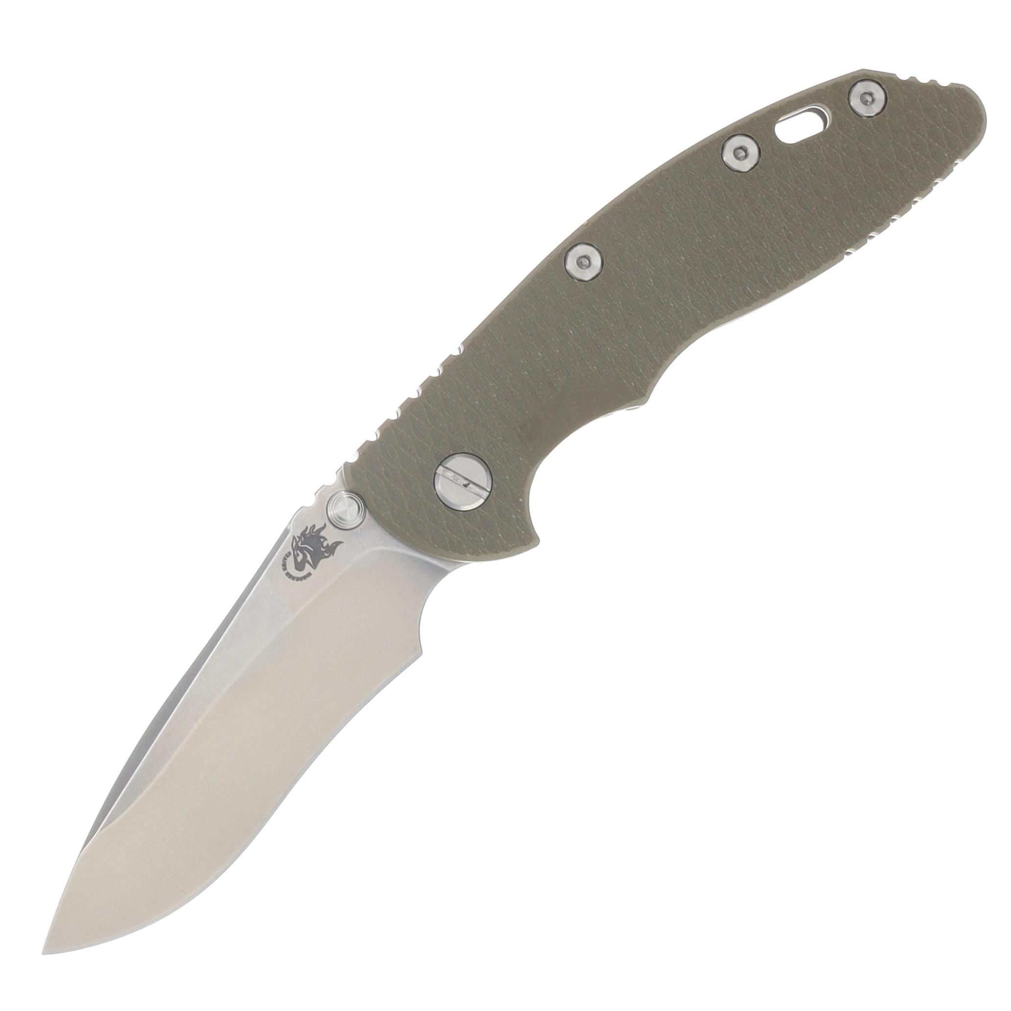 Hinderer XM-18 3.5in Magnacut Recurve Non Flipper Tri-Way Folder SW Frame OD Green Handle KXM35NFRECSWOD View 1