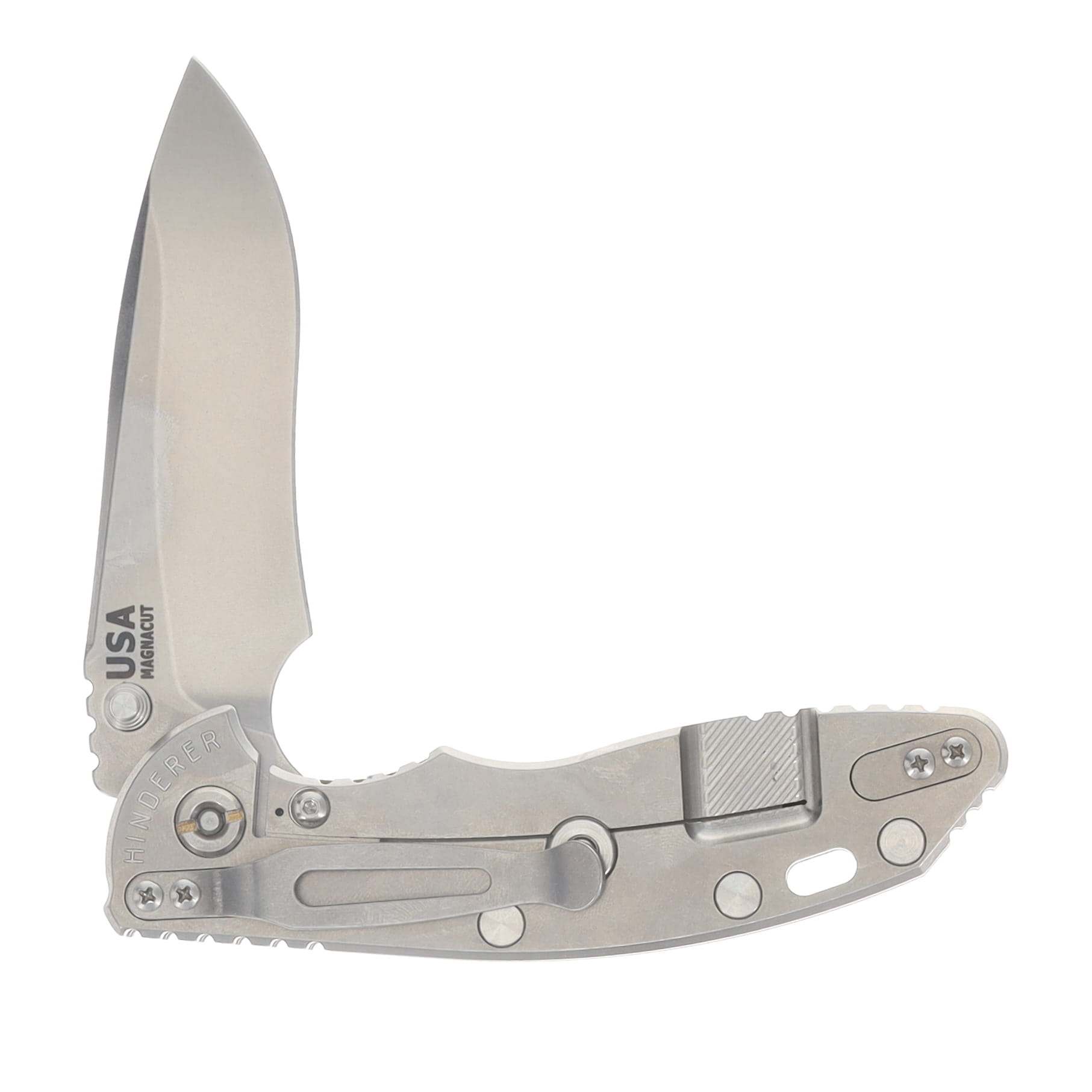 Hinderer XM-18 3.5in Magnacut Recurve Non Flipper Tri-Way Folder SW Frame OD Green Handle KXM35NFRECSWOD View 4