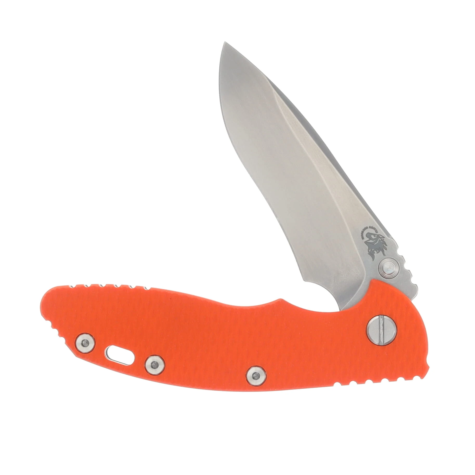 Hinderer XM-18 3.5in Magnacut Recurve Non Flipper Tri-Way Folder Working Fish SW Blade Orange G-10 Handle KXM35NFRECWFSWOR View 3