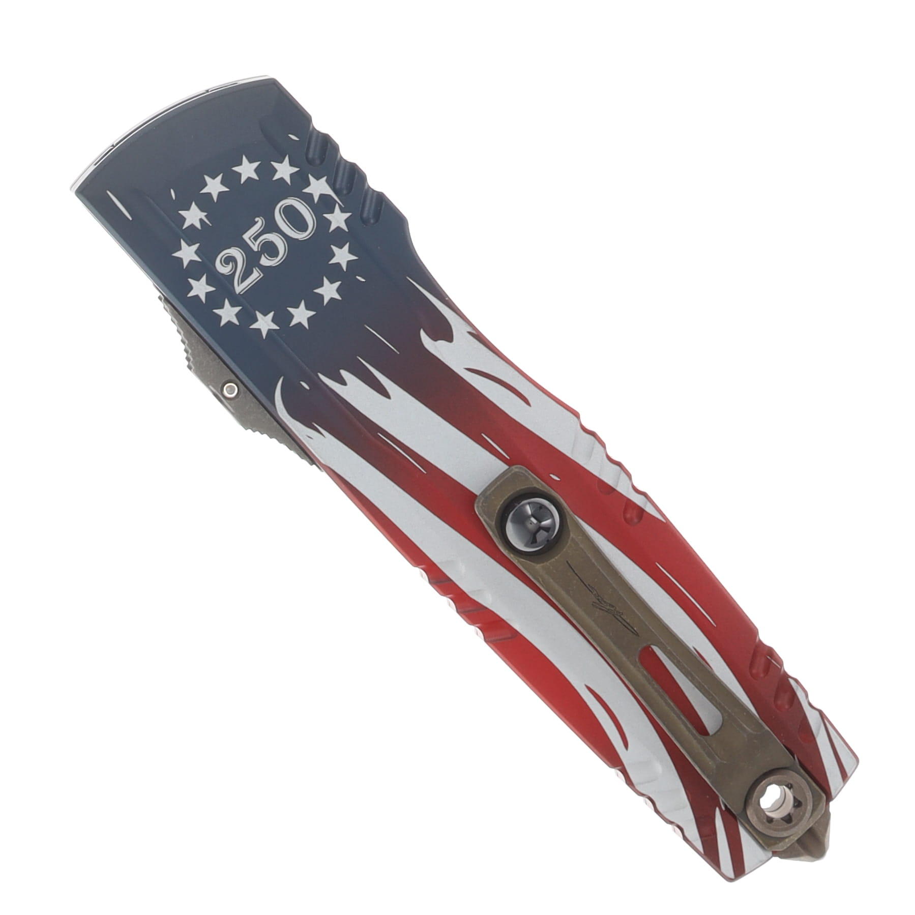 Microtech UTX-85 OTF Automatic Knife Special 250th Fourth of July Edition Apocalyptic T/E View 4