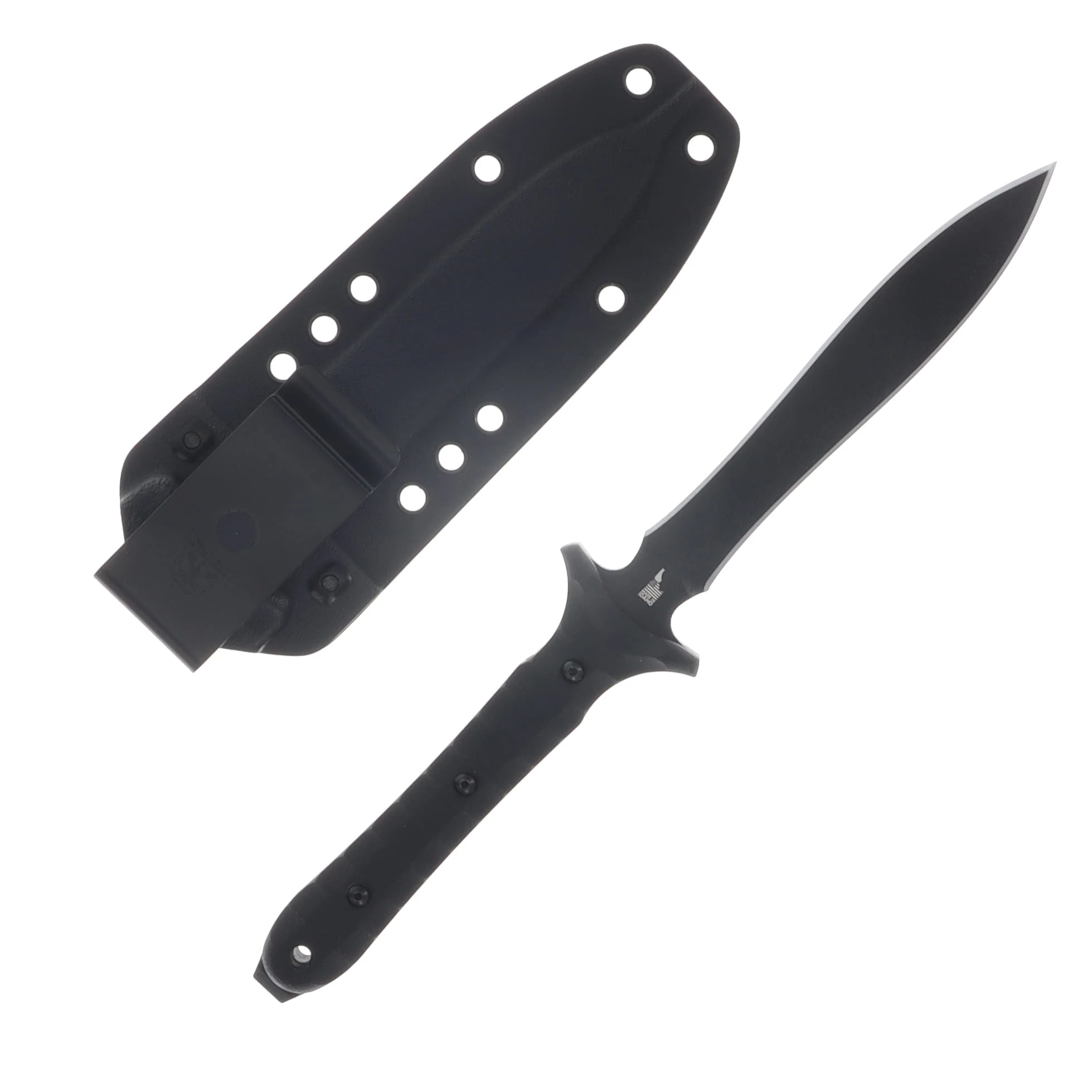 TOPS Shirodagga Fixed Blade Knife Blackout 1095/G-10 with Kydex Sheath View 2