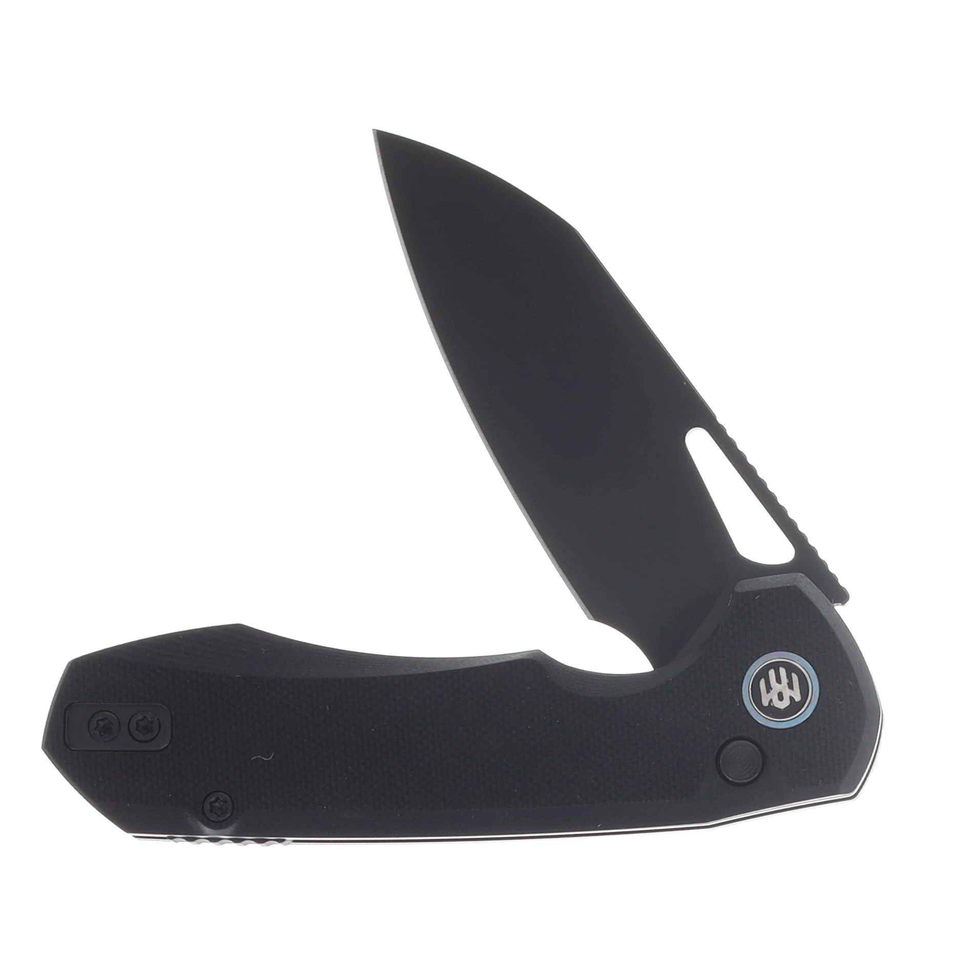 Remette Camel Button Linerlock Folding Knife Blackout 14C28N/G-10 RTCMLA View 3