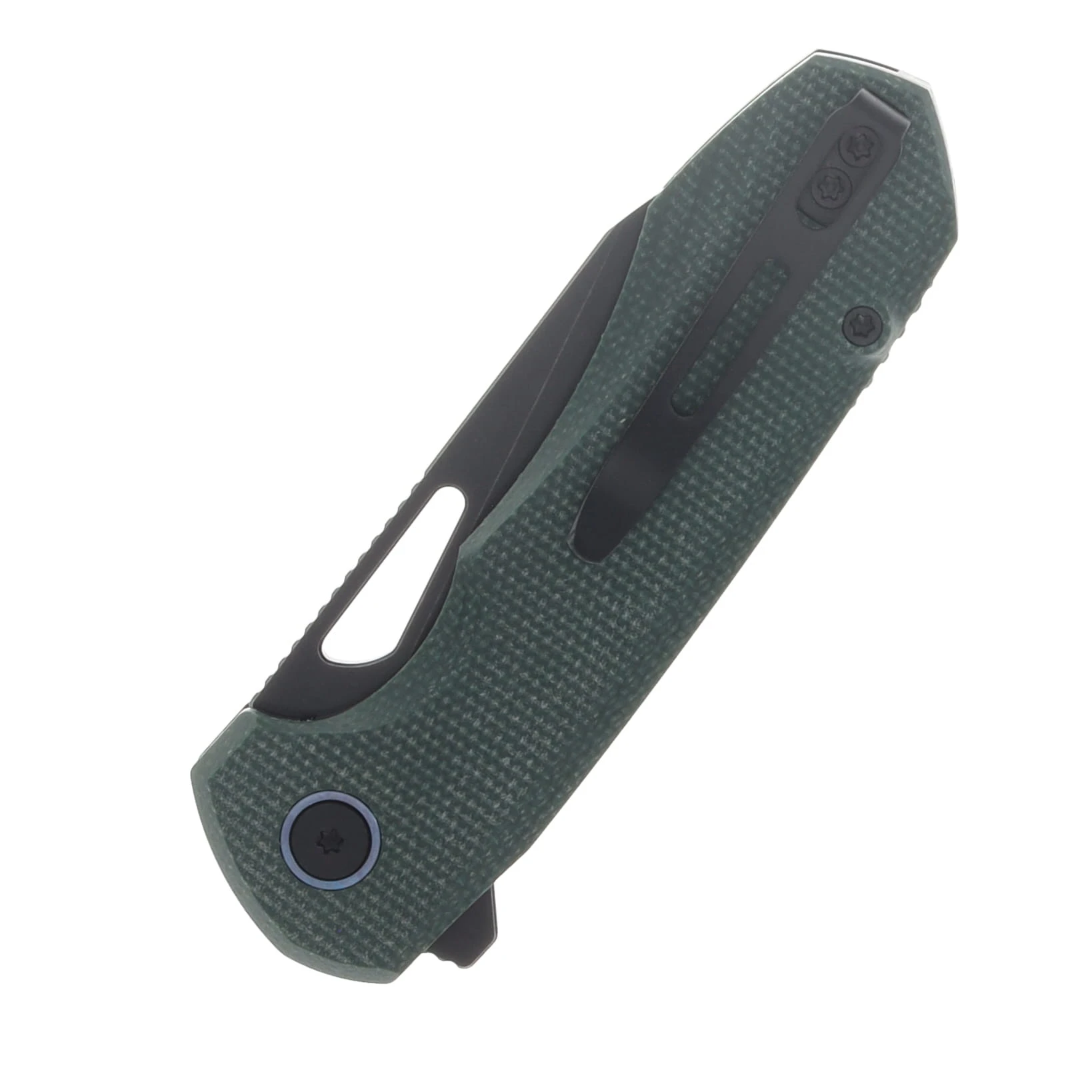Remette Camel Button Linerlock Folding Knife Blackout 14C28N/Micarta RTCMLE View 6