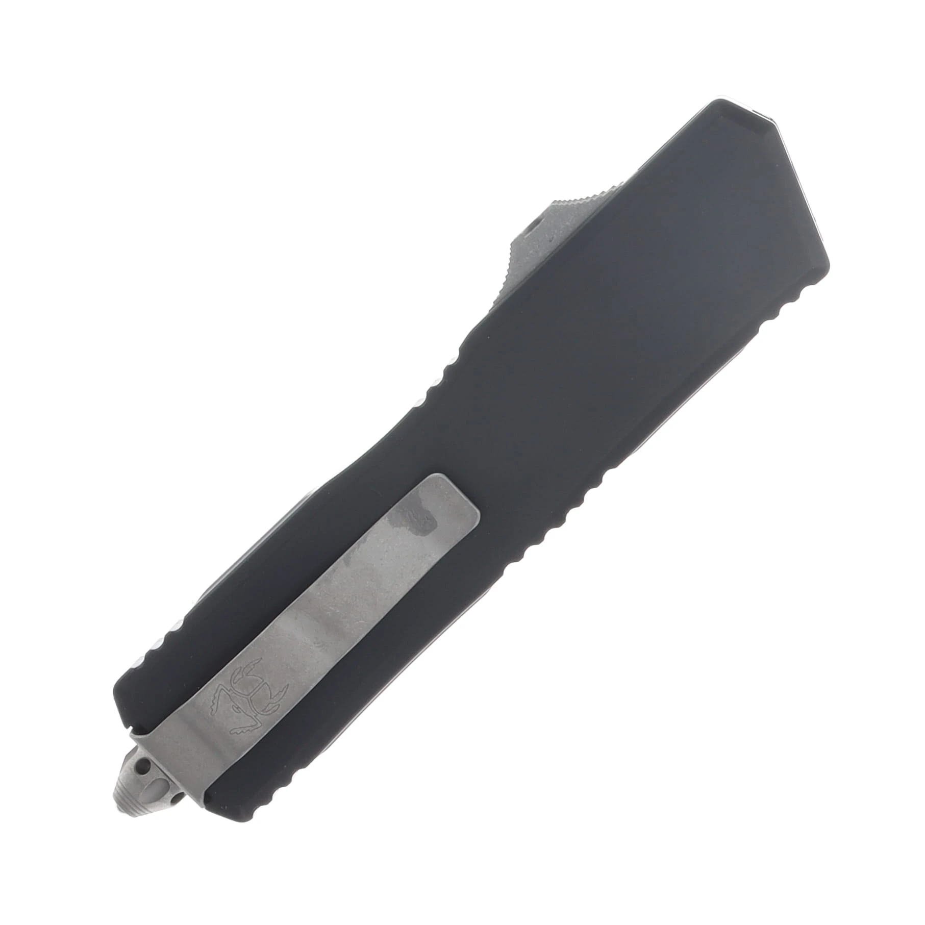 Microtech Scarab II GEN III Executive OTF Auto T/E Apocalyptic Full Serrated Black AUMT117712AP View 4