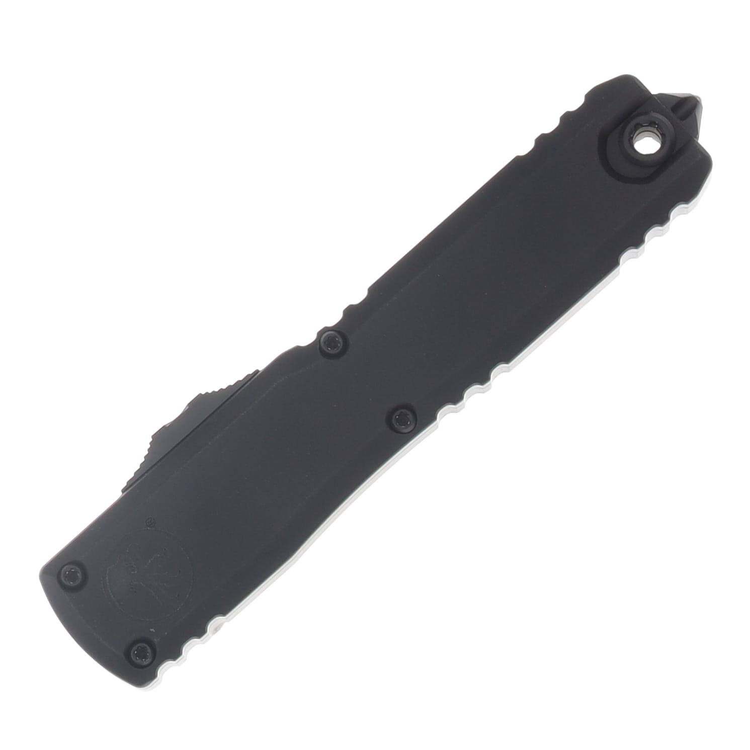 Microtech Ultratech GEN III ZBP OTF Auto S/E Black Part Serrate Tactical AUMT11212T View 3