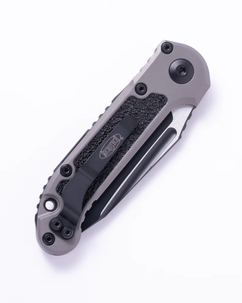 Microtech L.U.D.T. GEN III OTS Auto T/E Partial Serrated Natural Clear AUMT11362NC View 2