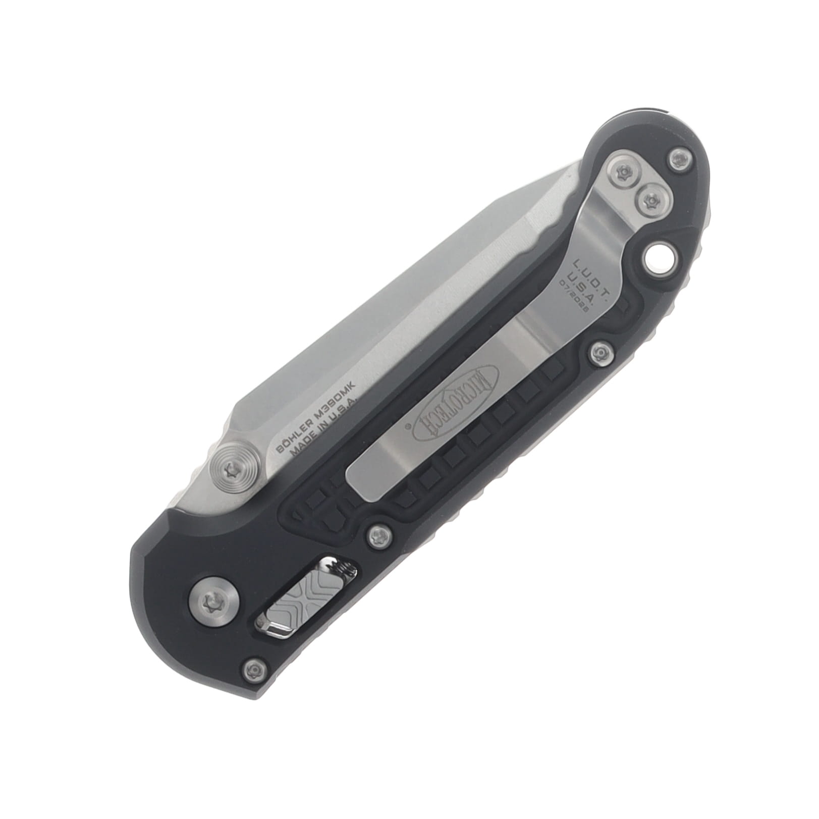 Microtech L.U.D.T. RAM-LOK Folding Knife T/E Black Frag Stonewash Standard MT1136RL10FR View 6