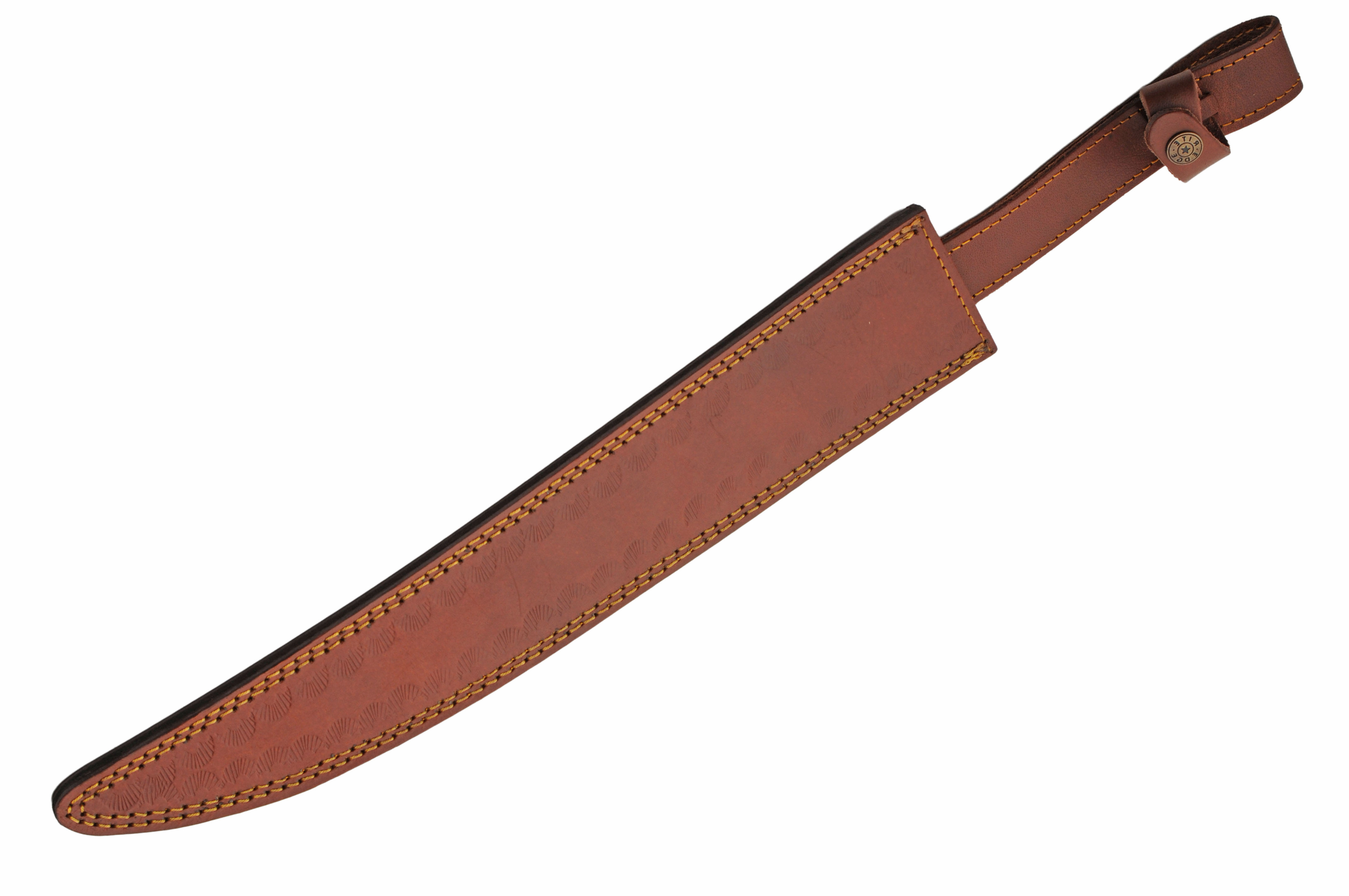 Rite Edge Ashwood Raven Damascus/Wood Short Sword with Leather Scabbard DM5048 View 2