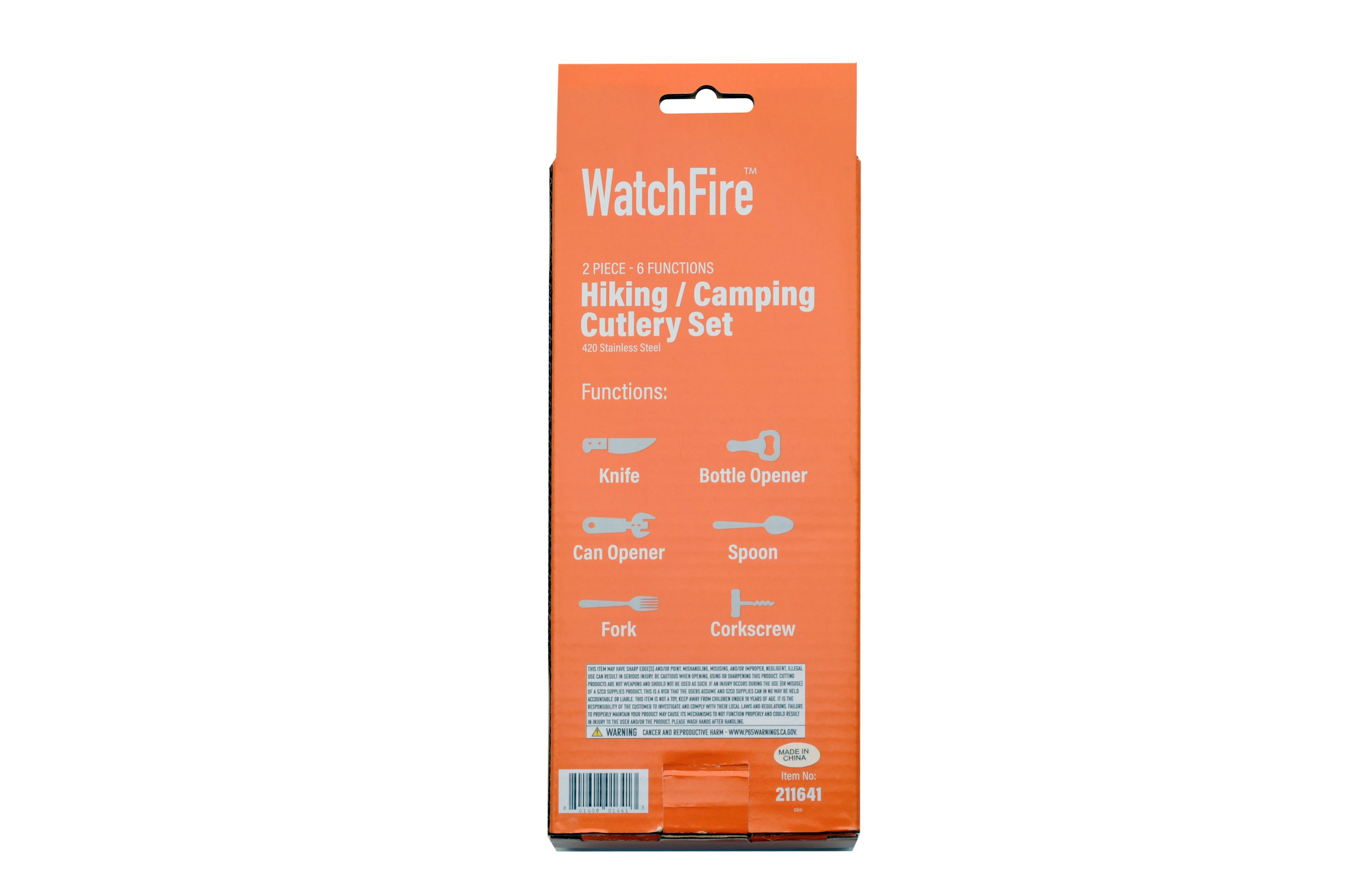 WatchFire 6 Function Camping Tool/Utensil Set 211641 View 8