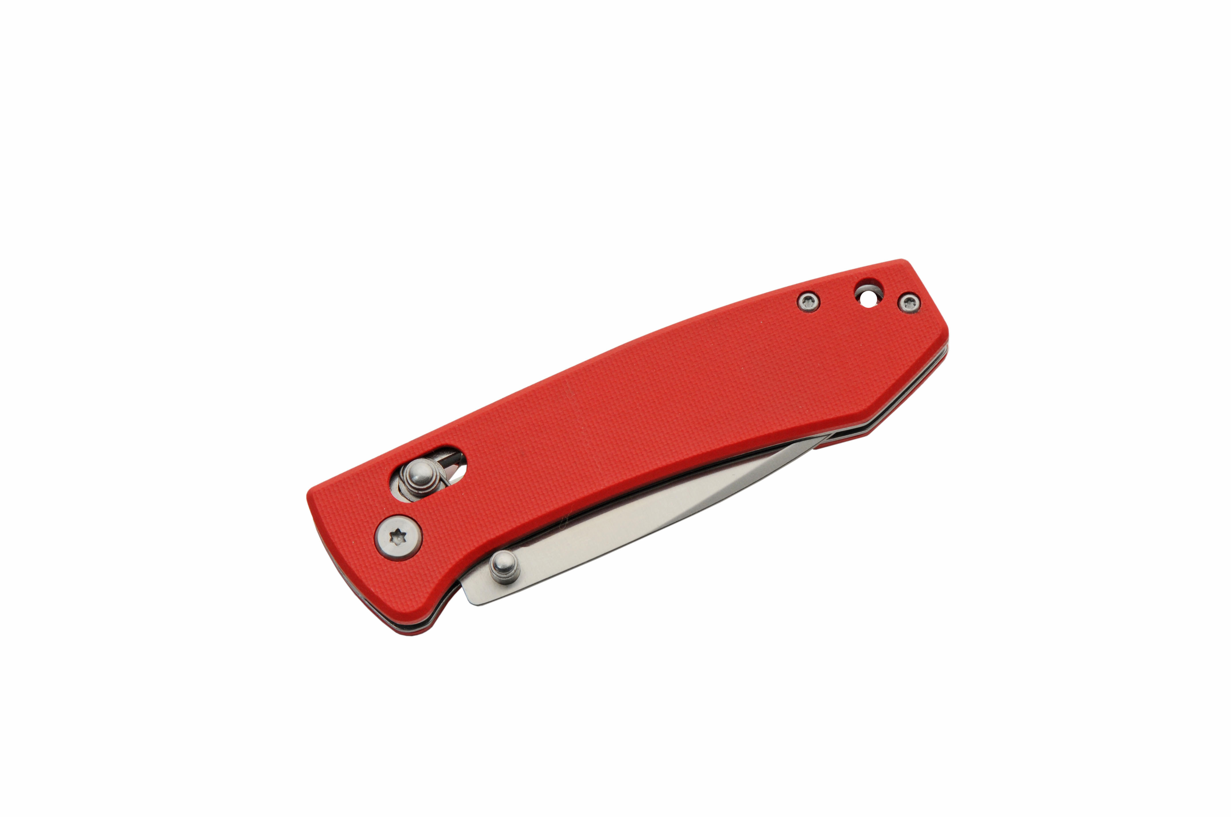 Rite Edge Fire Fighter First Responder Clutch Lock Folding Knife Satin/Red G-10 RUC-4004FF View 2