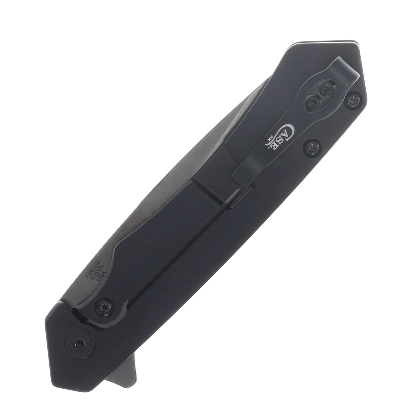 Case Kinzua Mission Series Folding Knife BLK/BLK S35VN Tanto Blade Aluminum Handle CA70952 View 6