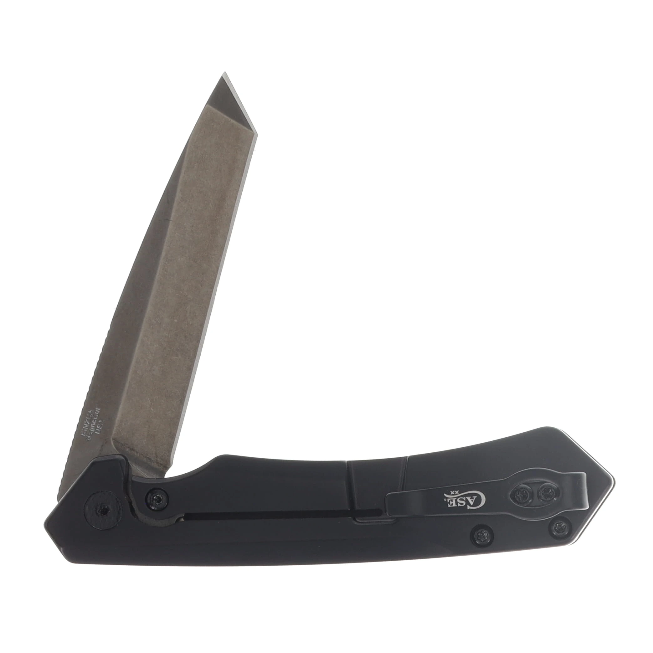 Case Kinzua Mission Series Folding Knife BLK/BLK Magnacut Tanto Blade Aluminum Handle CA70953 View 4